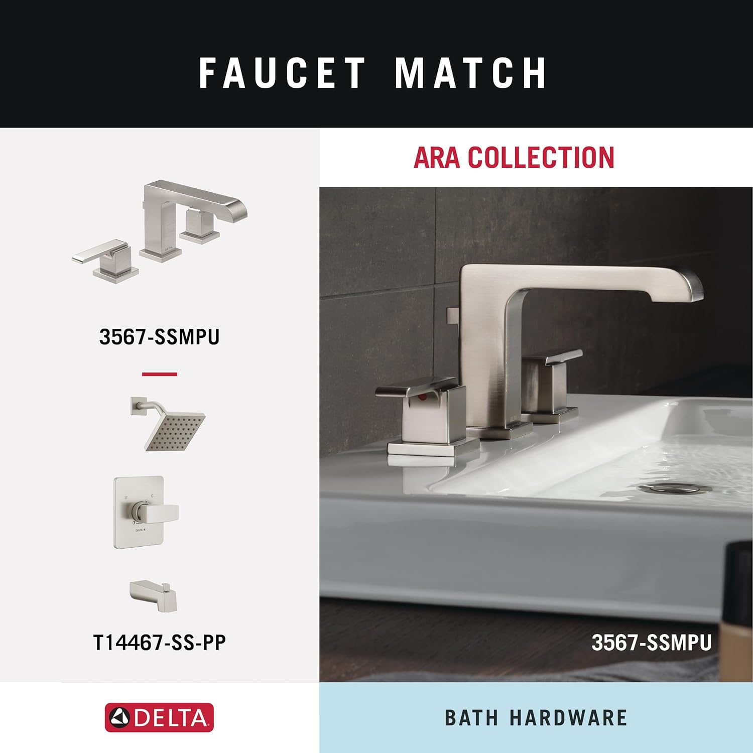 Delta Ara Hand Towel Holder Stainless Steel