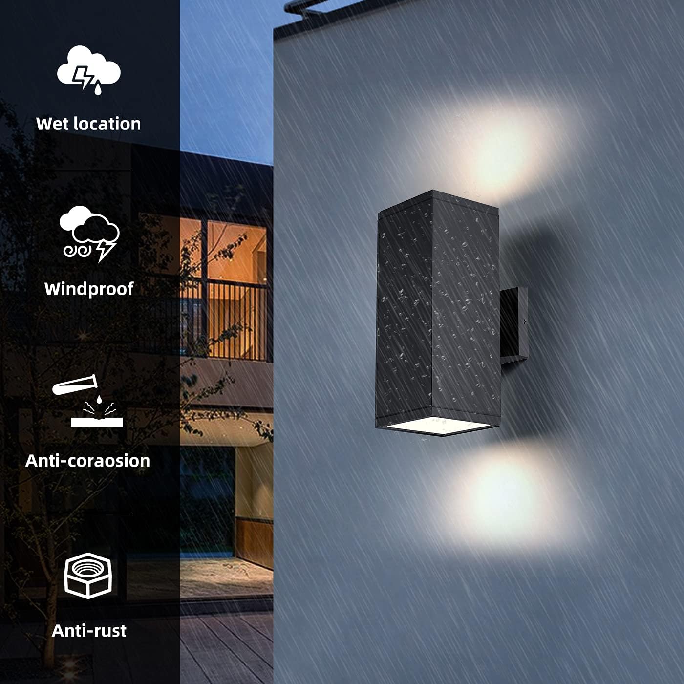 Modern Outdoor Wall Light - Aluminum Sconce Waterproof Porch Mount