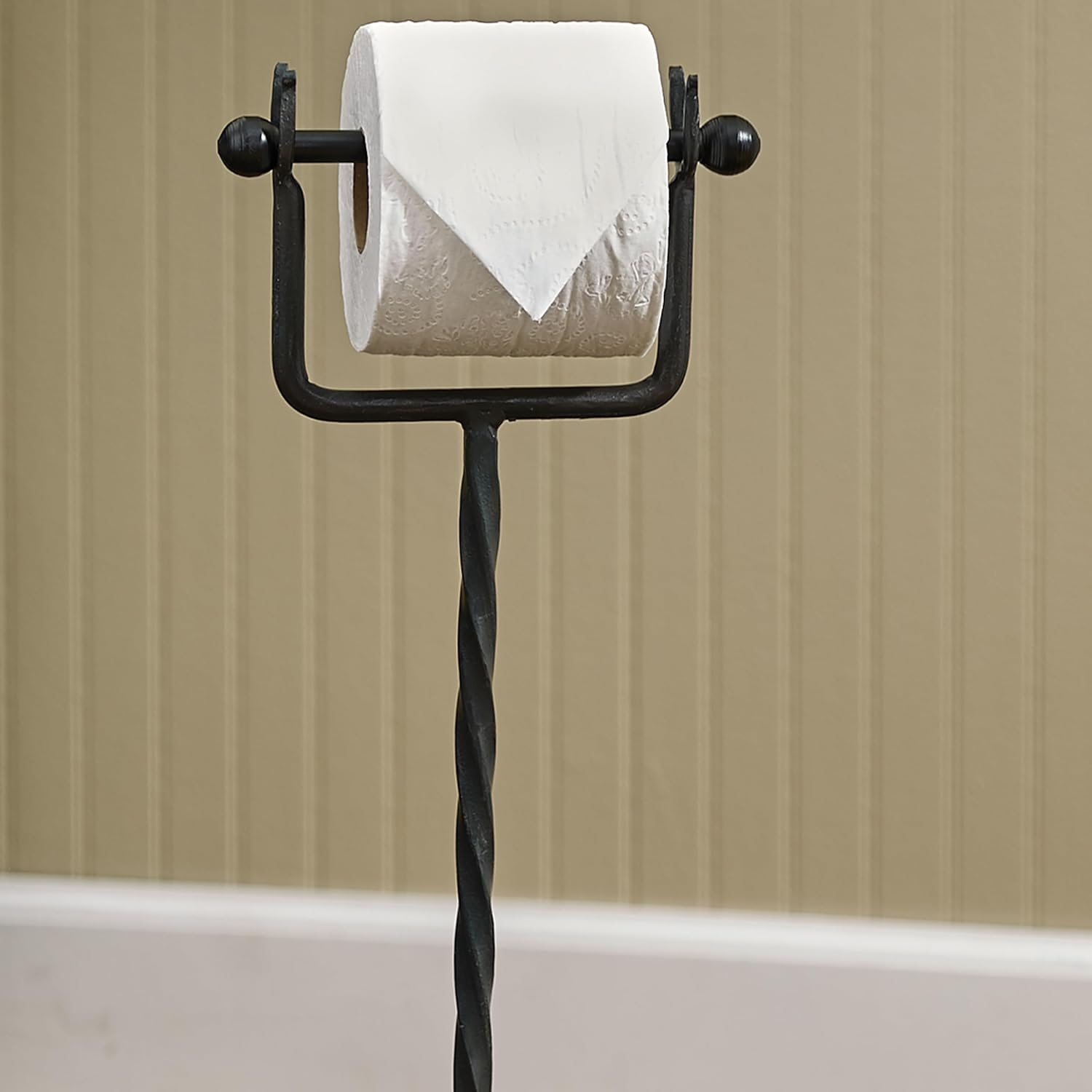 Park Designs Black Standing Toilet Tissue Holder 23 Inch