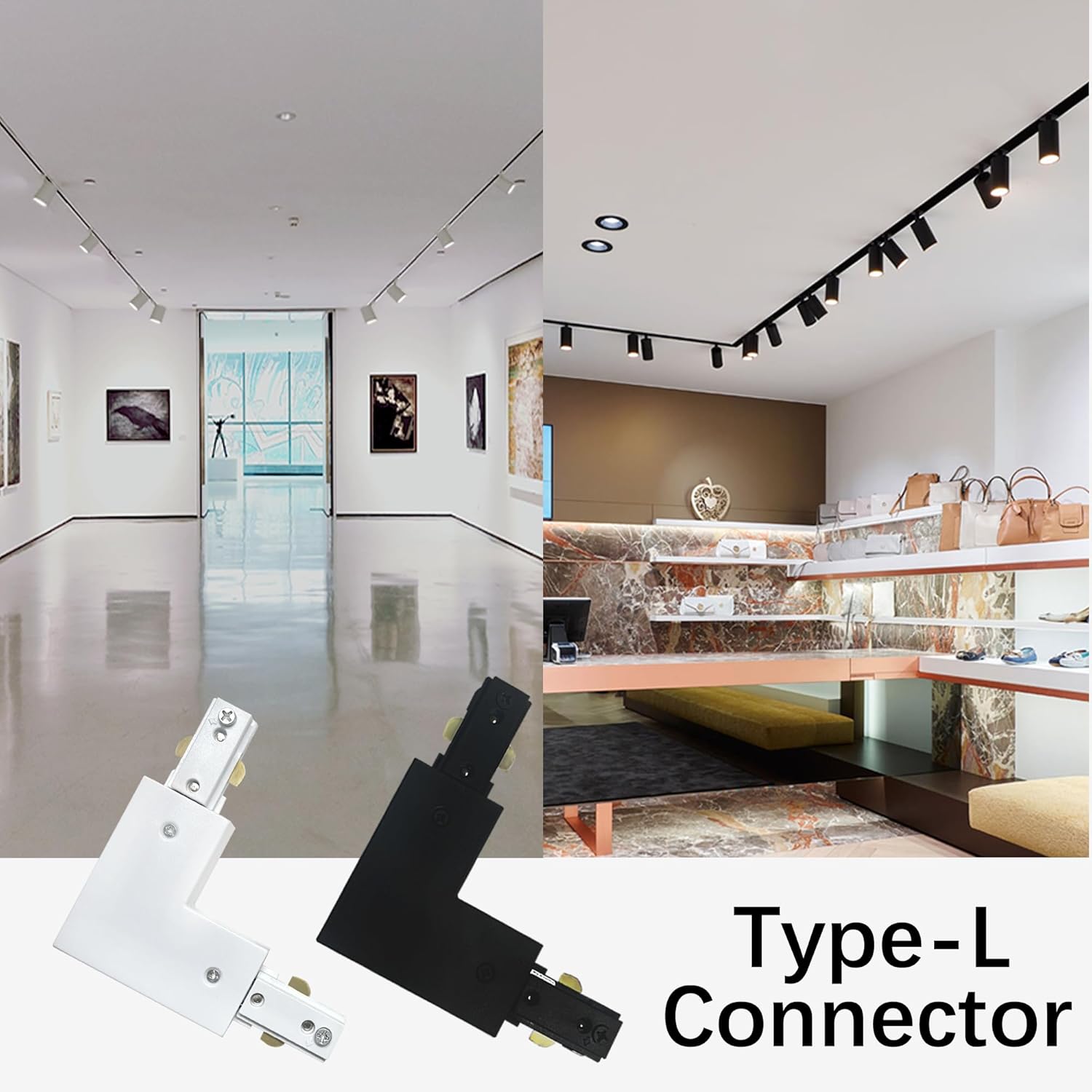 Yuemegou H Track L Connector for Track Lighting System