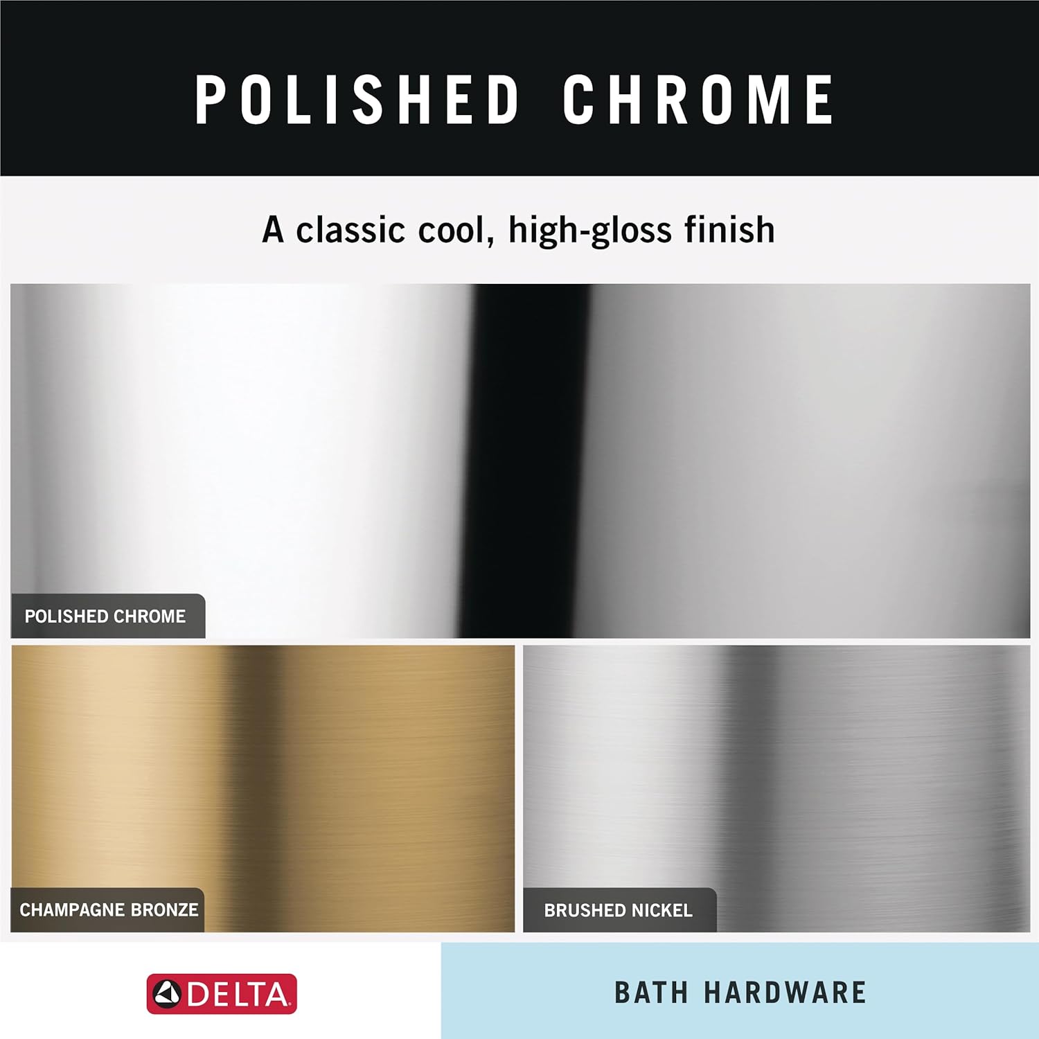 Delta Vessona Double Towel Hook - Polished Chrome