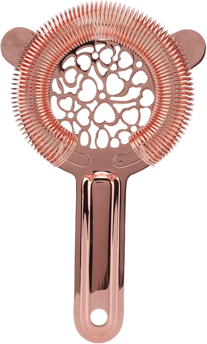 TOPINCN Bartending Ice Strainer Rose Gold Stainless Steel