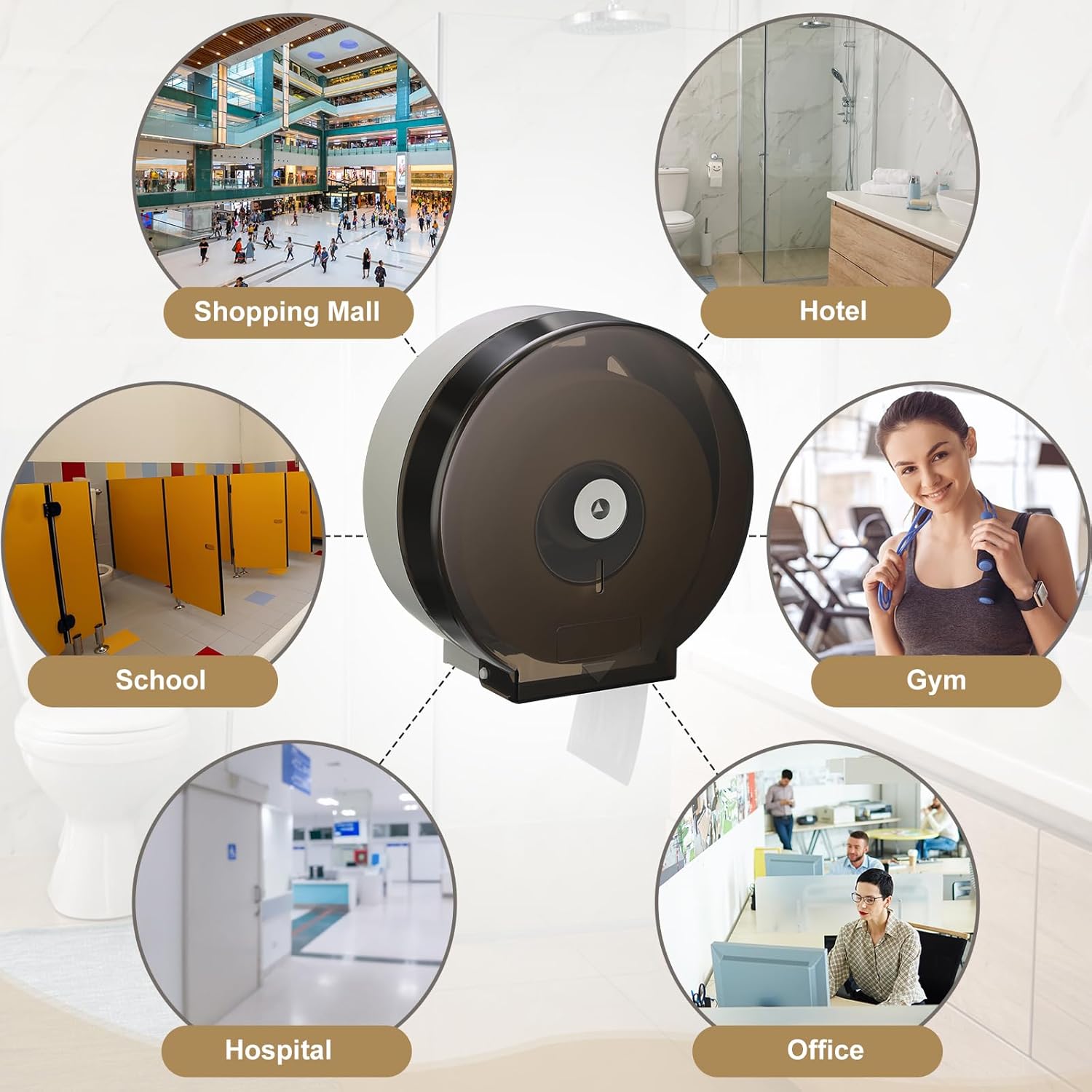 Layhit 6 Pack Toilet Paper Holder Wall Mount