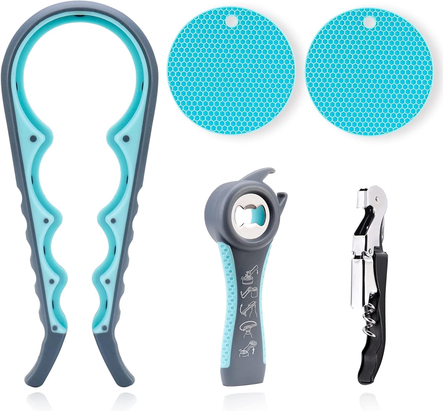 ASTOFLI All-in-One Jar Bottle Opener Set