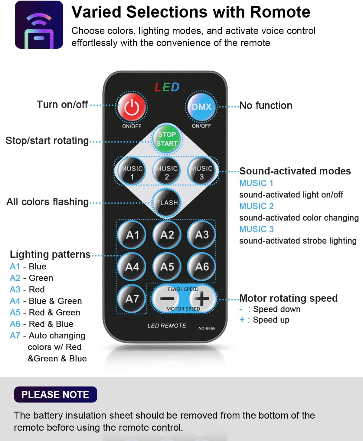 Luditek 4-Pack Sound Activated Disco Ball Lights with Remote Control