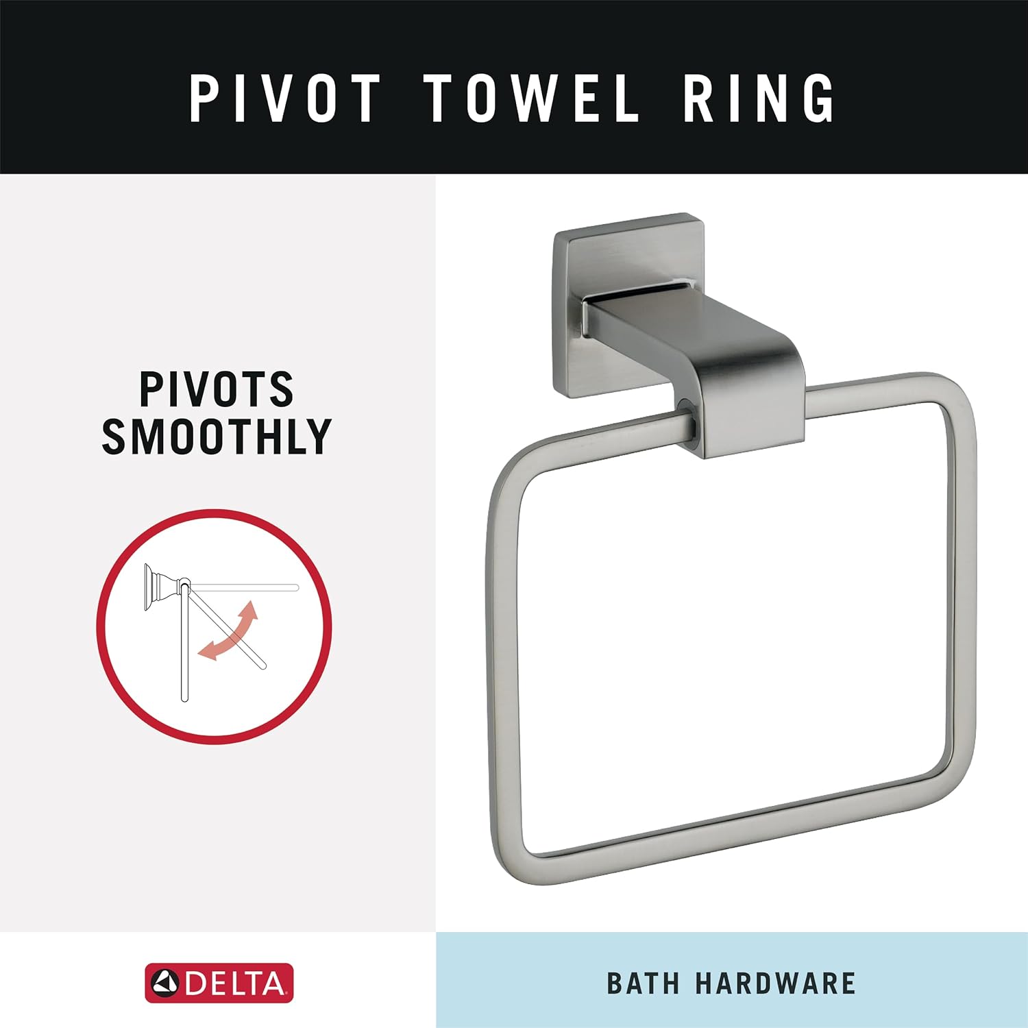 Delta Ara Hand Towel Holder Stainless Steel