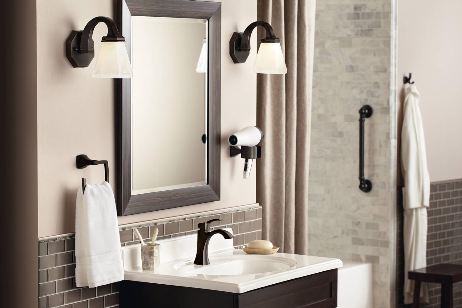 Moen YB5103ORB Voss Double Robe Hook Oil-Rubbed Bronze
