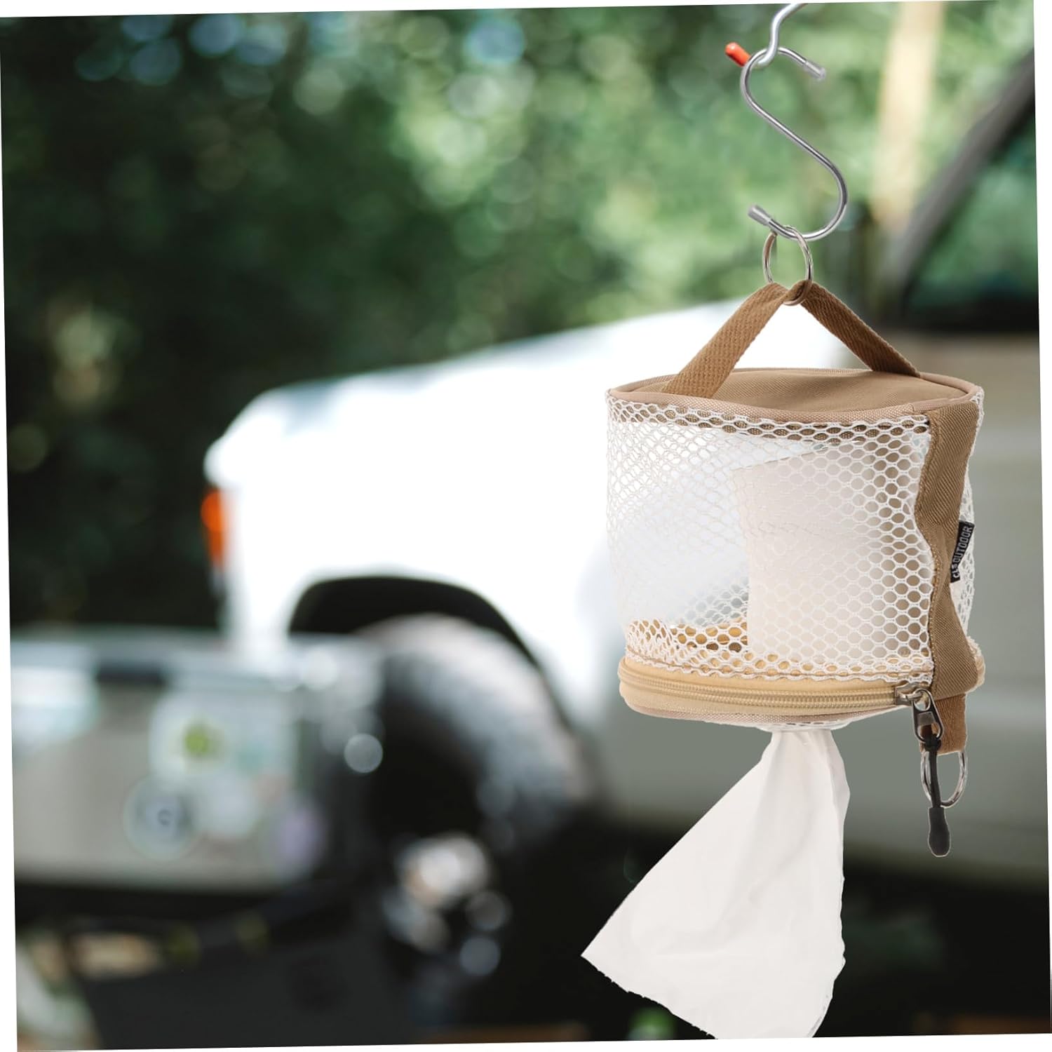 WESIEVYA Portable Tissue Storage Bag for Travel Camping Car