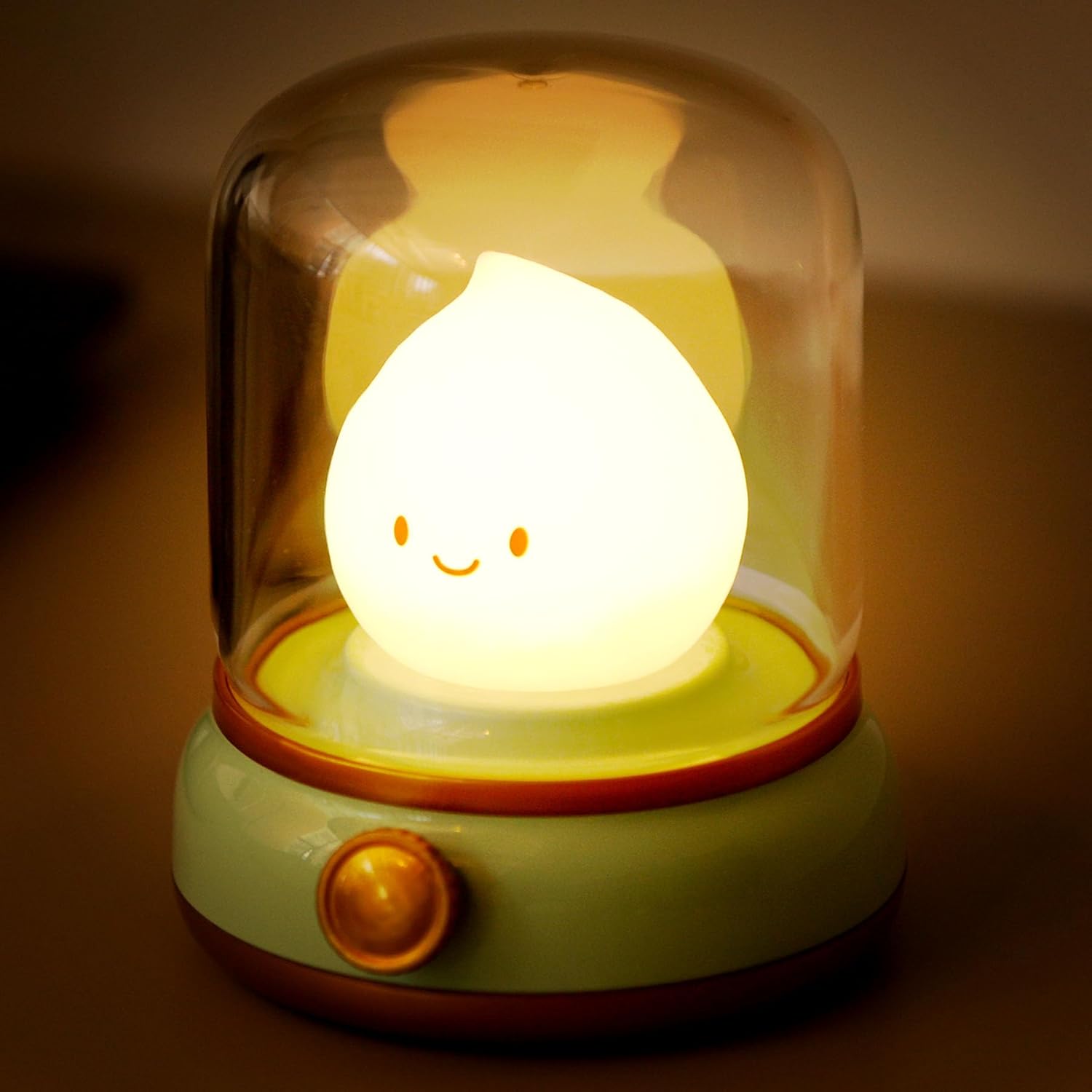 WANIDEA Cute Chibi Flame Lamp Retro Night Light Rechargeable Decor