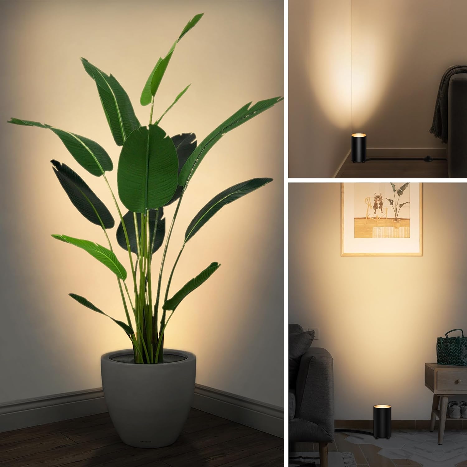 SUNVIE 2 Pack Floor Can Light Accent Lights with GU10 Bulbs