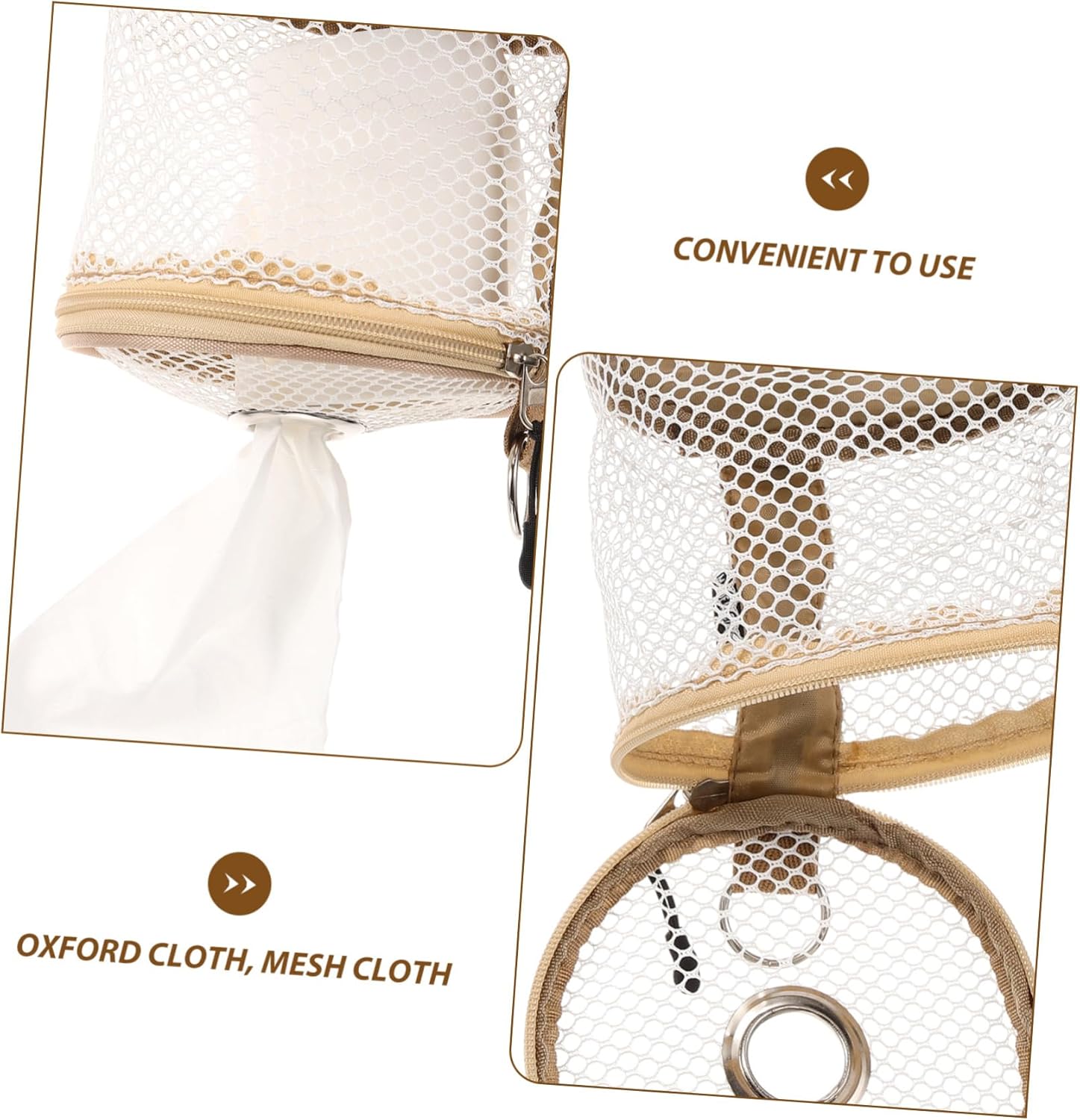 Mobestech Portable Toilet Paper Holder Bag for Camping and Car Use