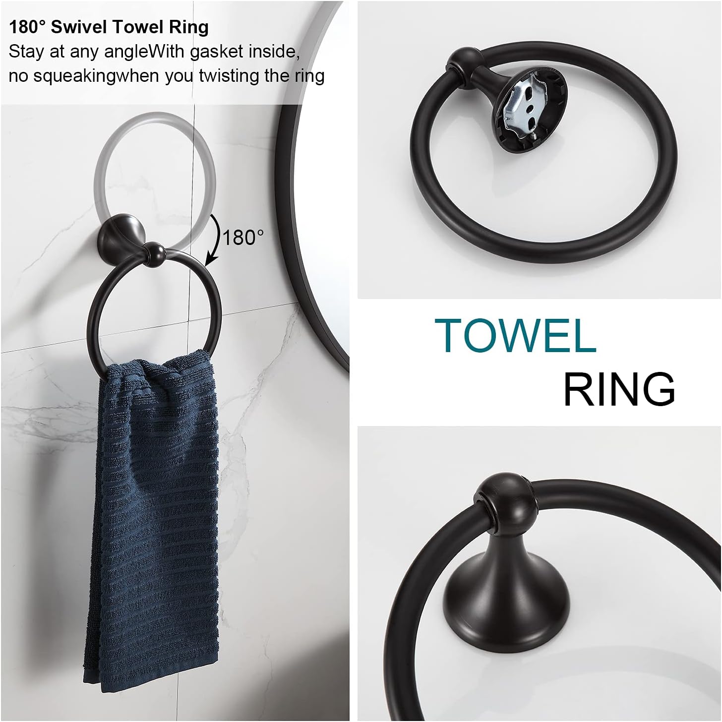 BGL 8-Piece Adjustable Towel Bar Set