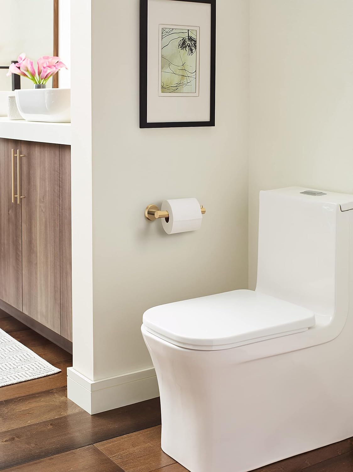 Amerock BH26540CZ Champagne Bronze Toilet Paper Holder 1
