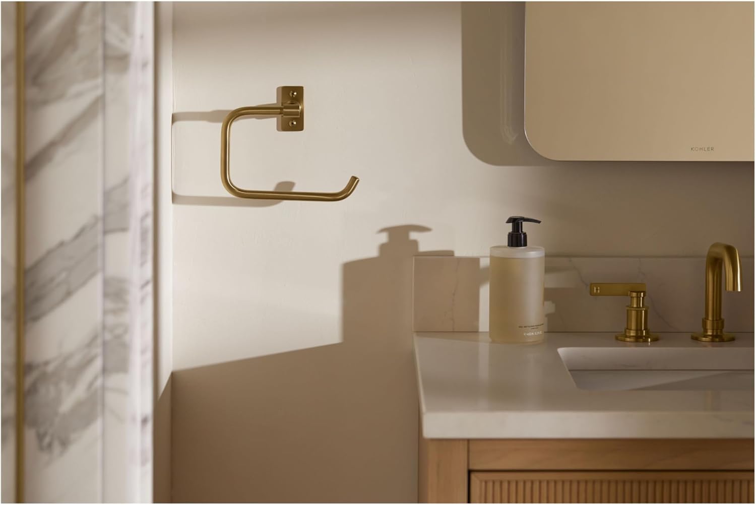 Kohler K35928-SN Castia Towel Ring 7-12 Polished Nickel