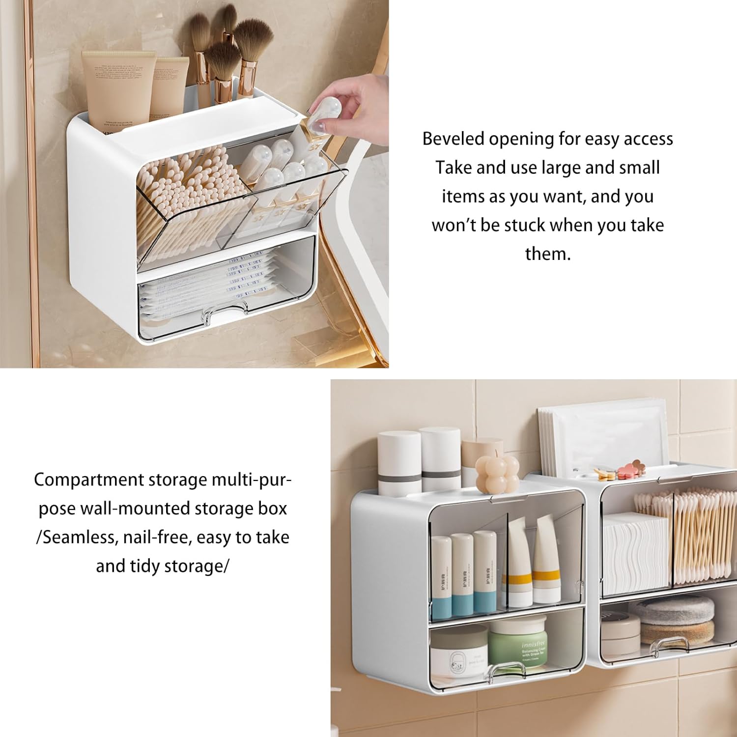 Dafape Clear White Toilet Paper Holder for Home