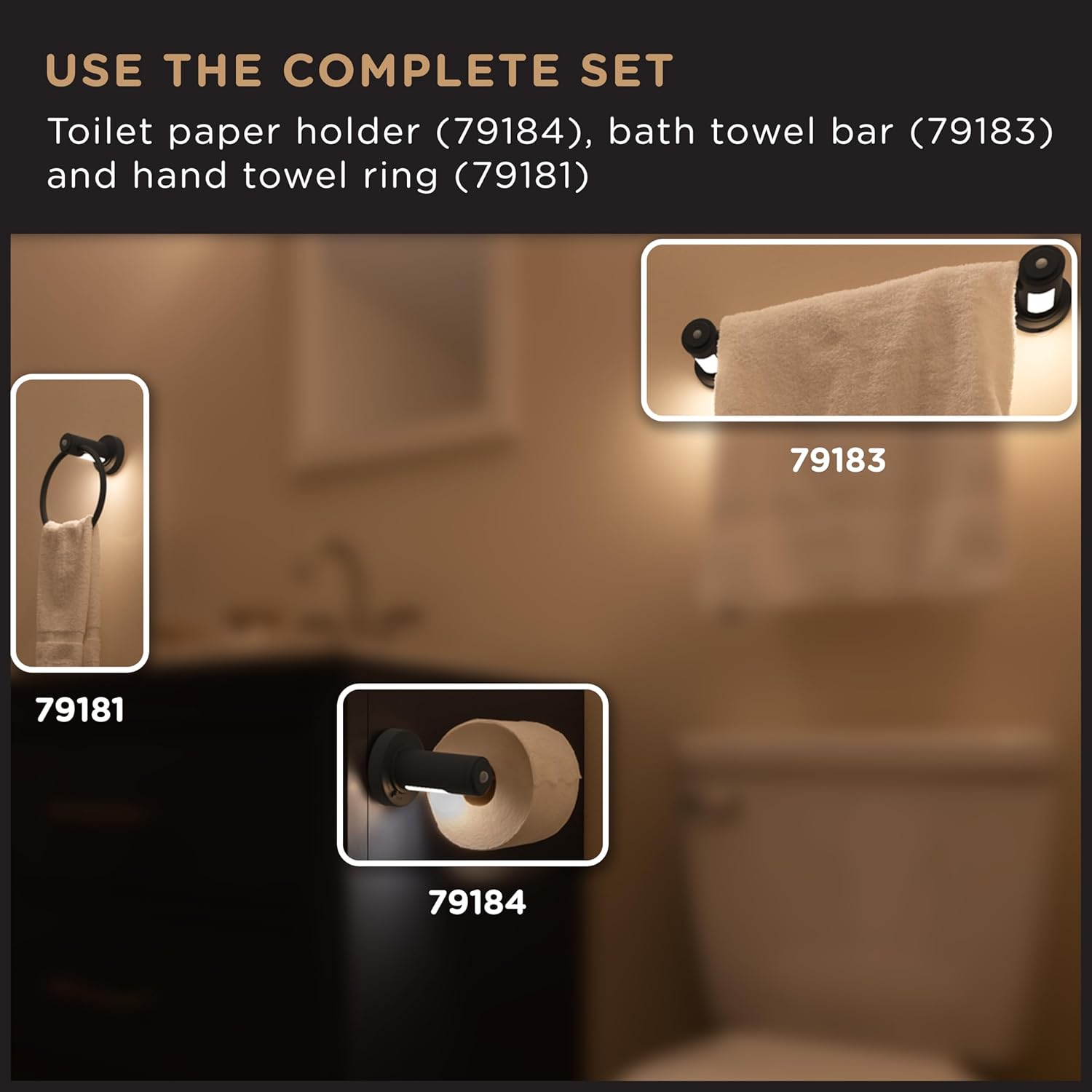 Enbrighten Motion Sensing Towel Ring with Night Light
