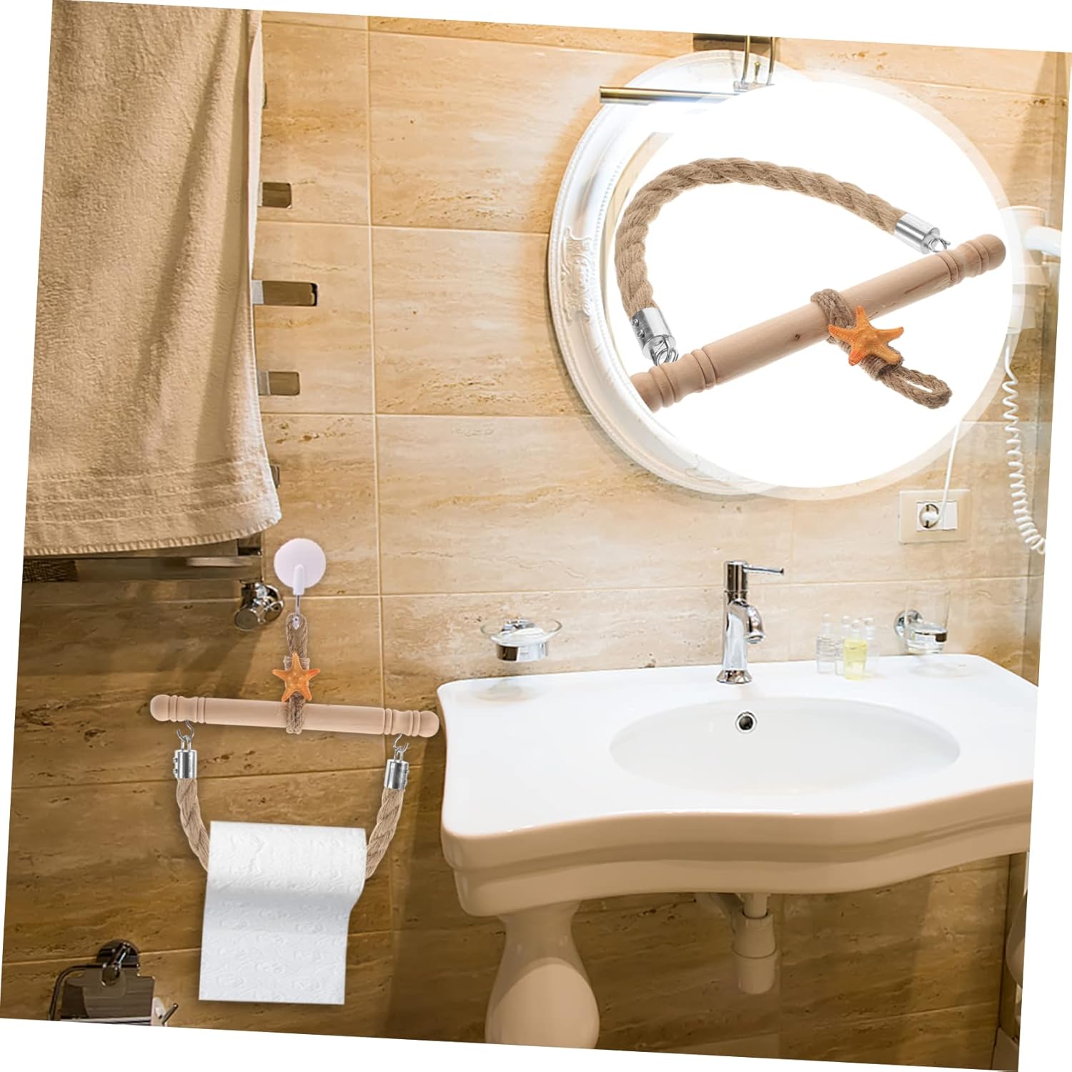 COHEALI Nautical Style Toilet Paper Holder for Bathroom and Living Room