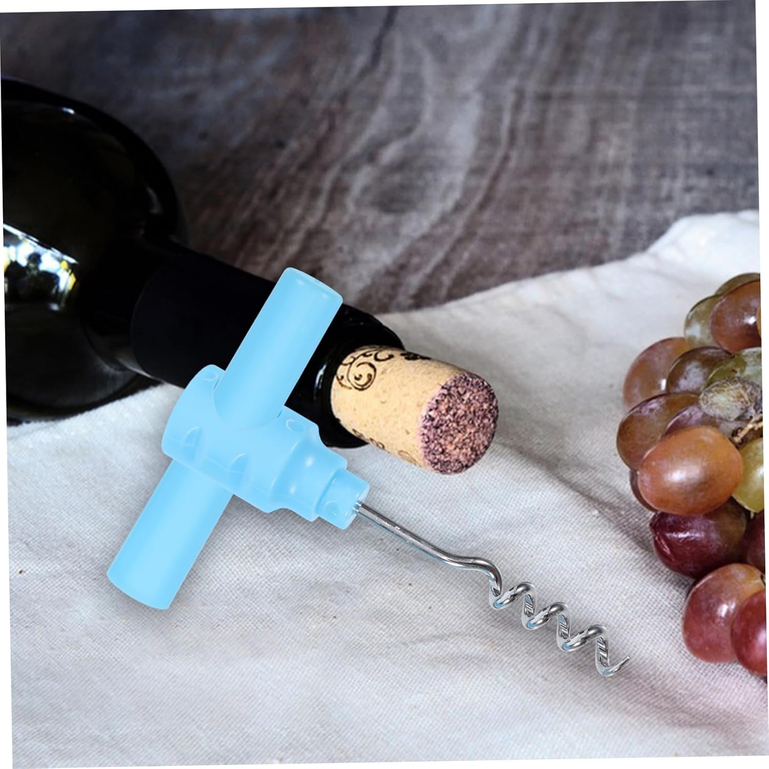 Hoement 5PCS Portable Wine Opener Set with Stopper and Cap Lifter