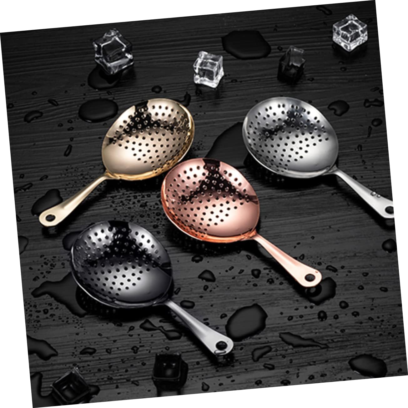 SHOWERORO Stainless Steel Cocktail Strainer with Slots 1
