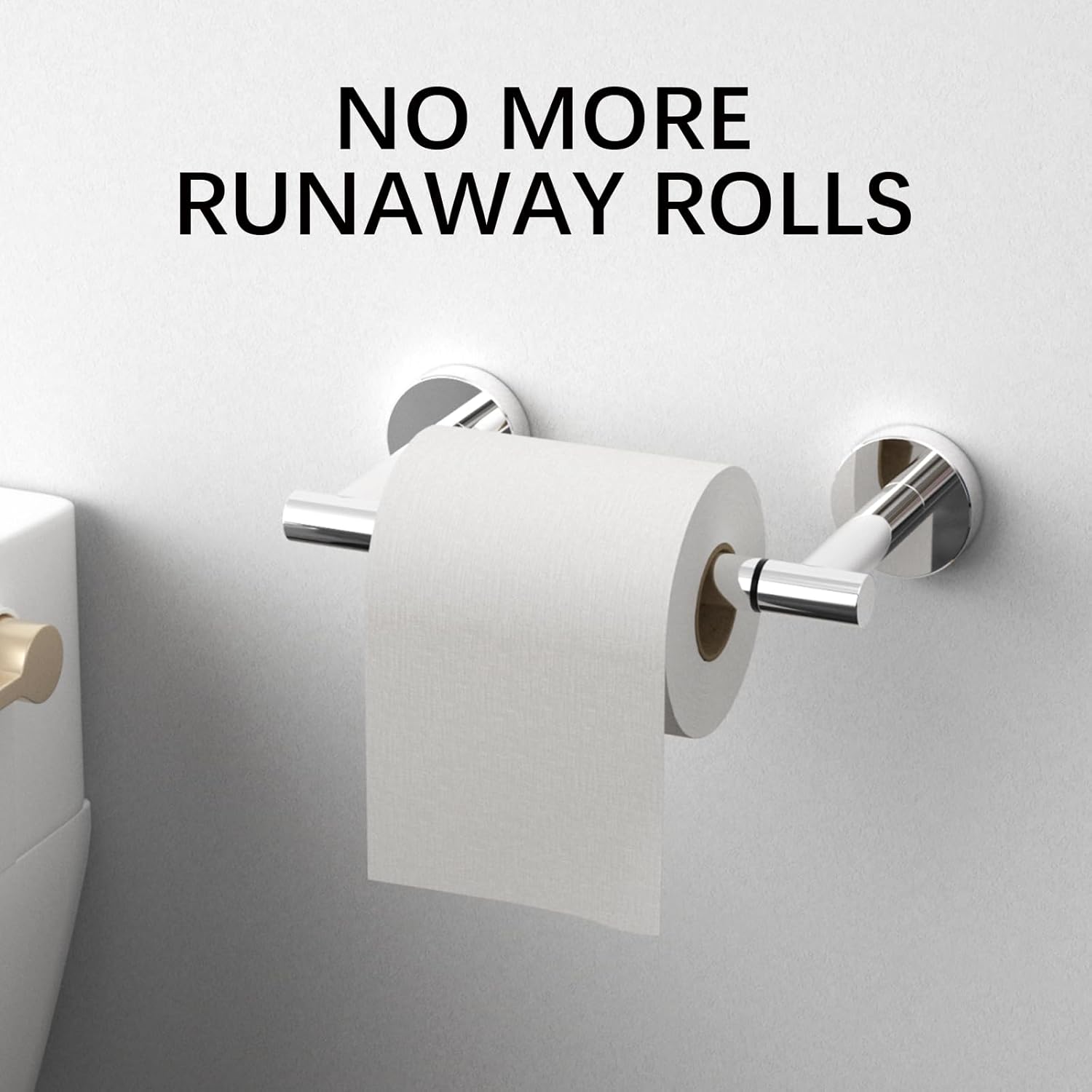 BWE Chrome Double Post Toilet Paper Holder 1