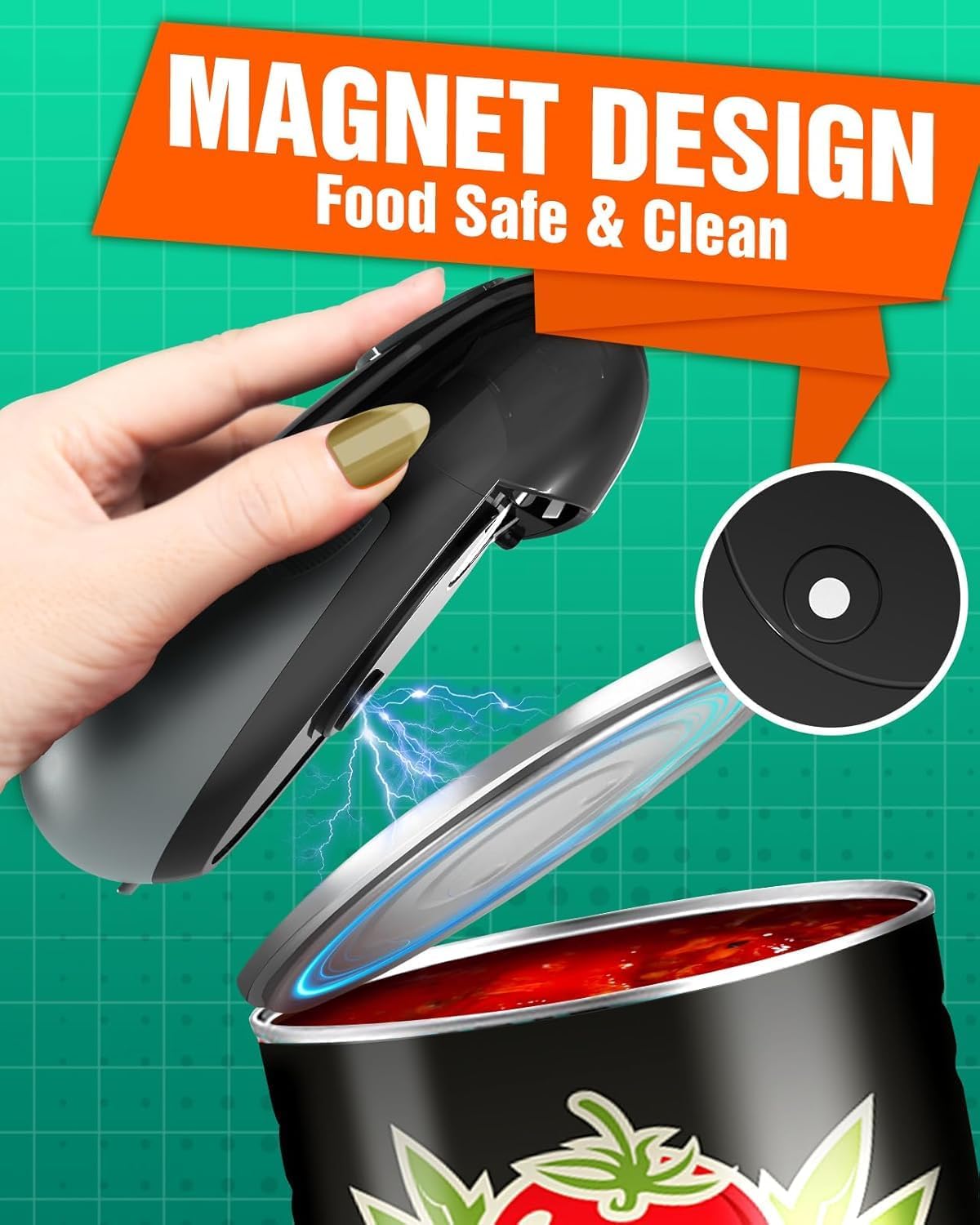 Fahsiam One-Touch Electric Can Opener Black