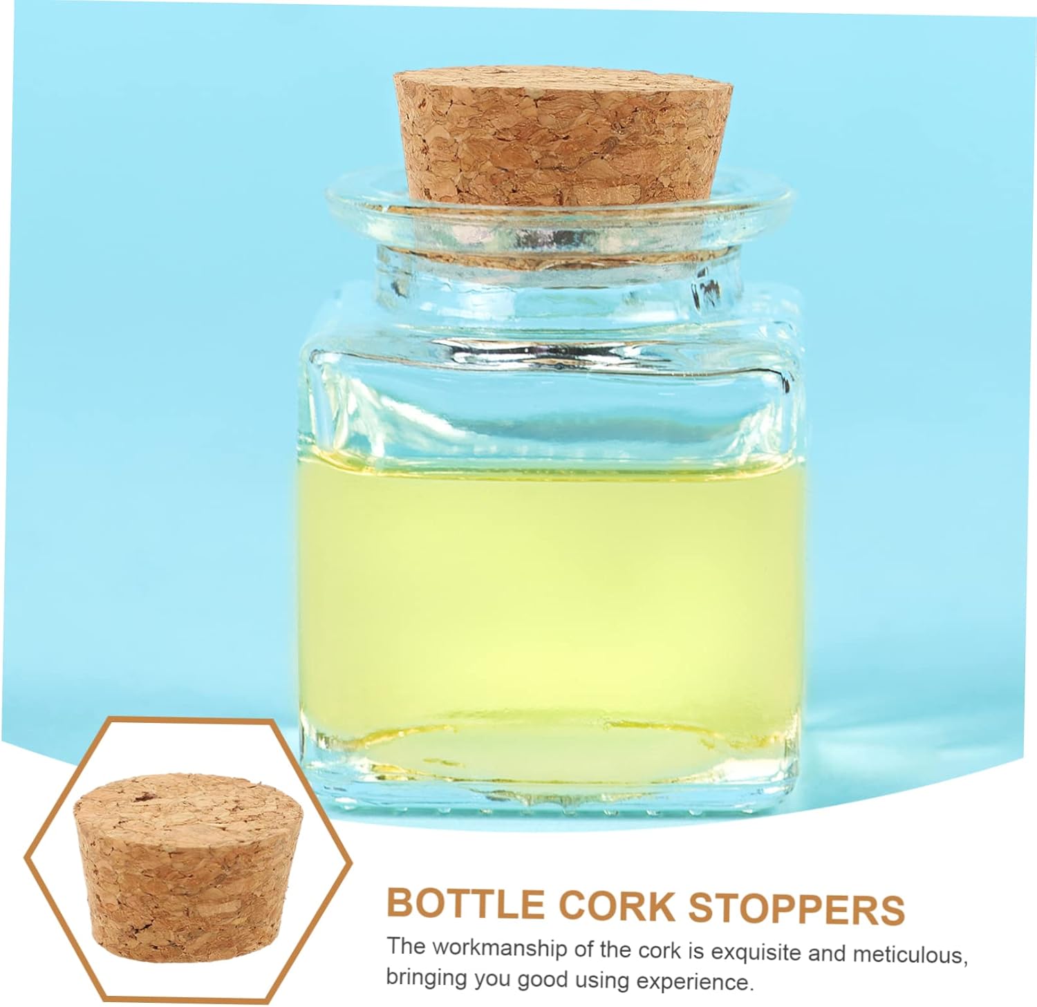 DECHOUS Wooden Wine Stoppers with Cork Plugs 60 Pcs Set