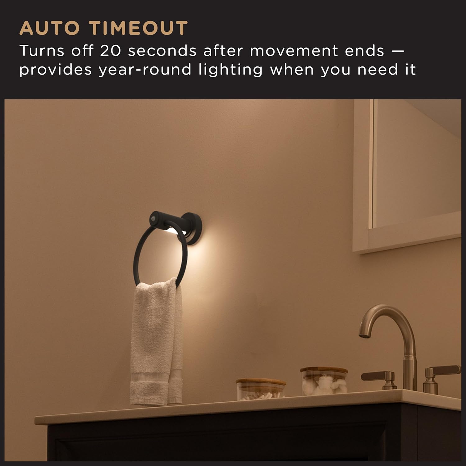 Enbrighten Motion Sensing Towel Ring with Night Light