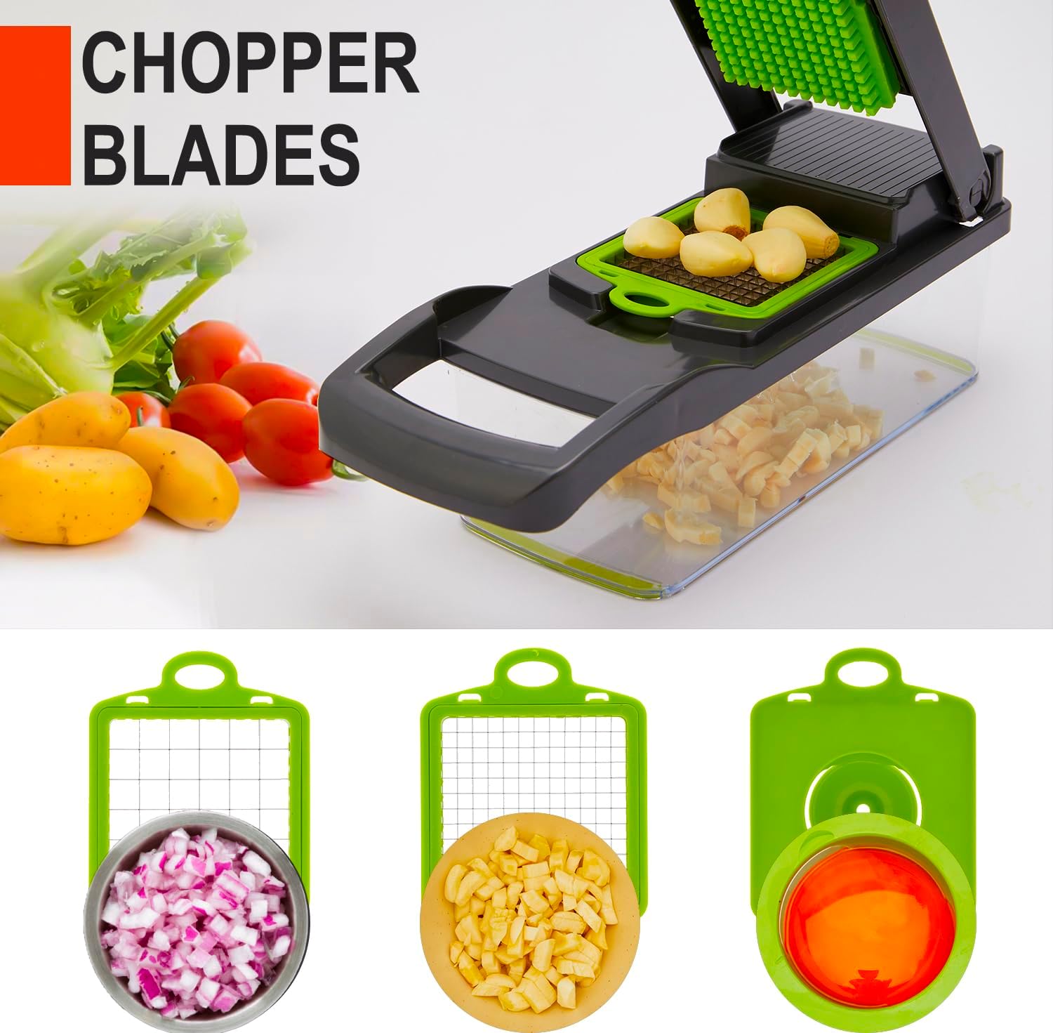 Hasal 16 in 1 Veggie Chopper with Container and Extra Peeler