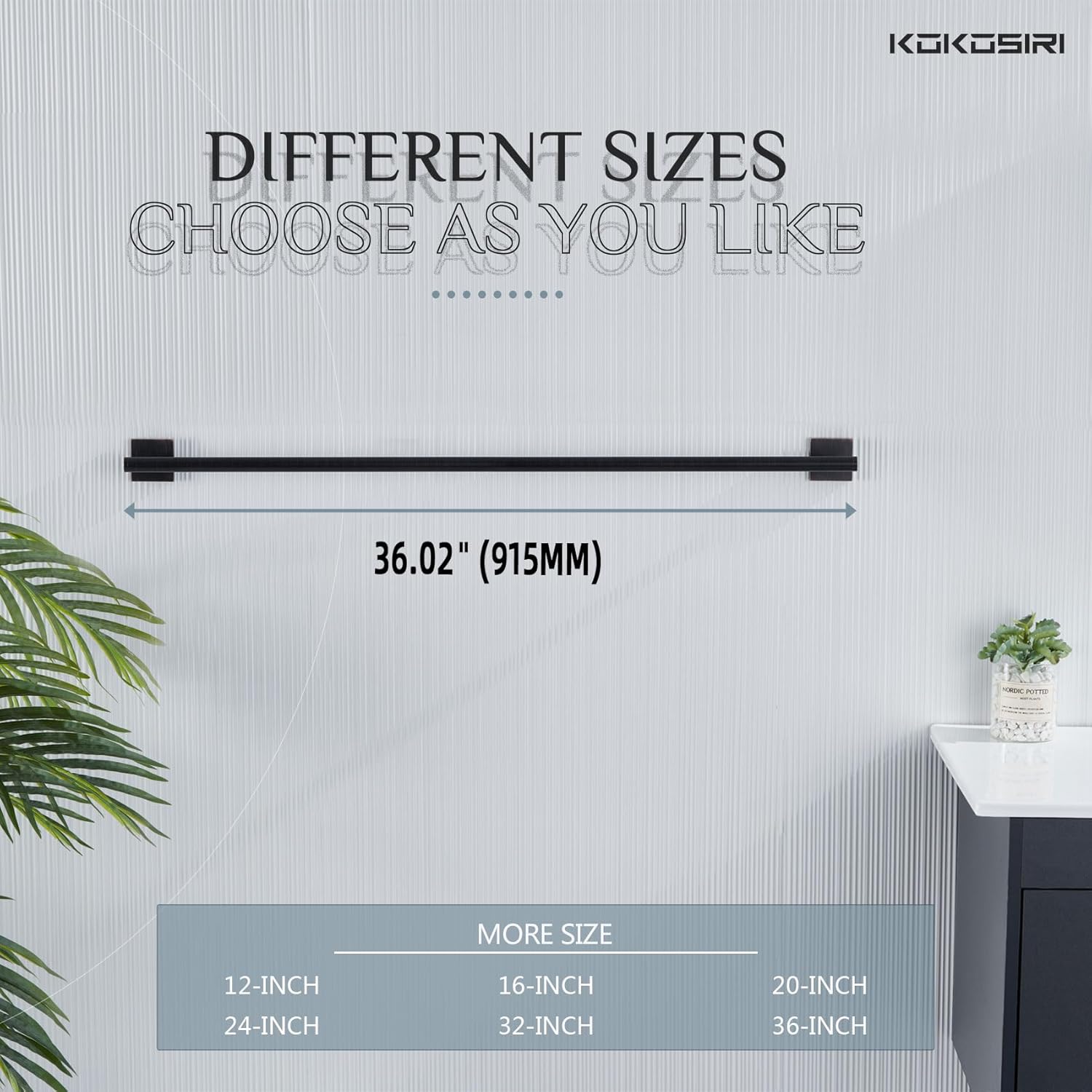KOKOSIRI 36 Oil Rubbed Bronze Towel Bar