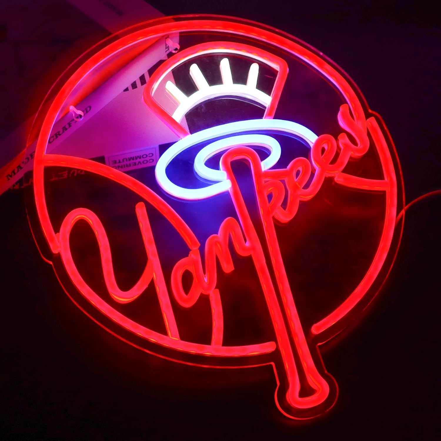 AHlove Yankees Neon Signs Wall Decor 13x145inches