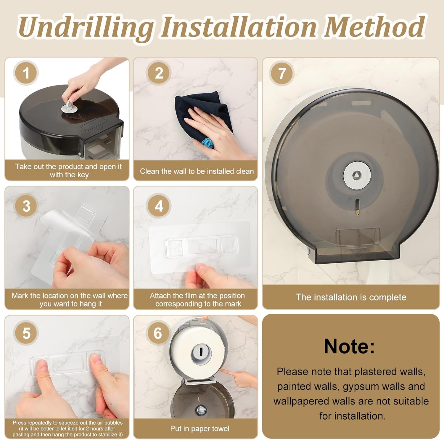 Layhit 6 Pack Toilet Paper Holder Wall Mount