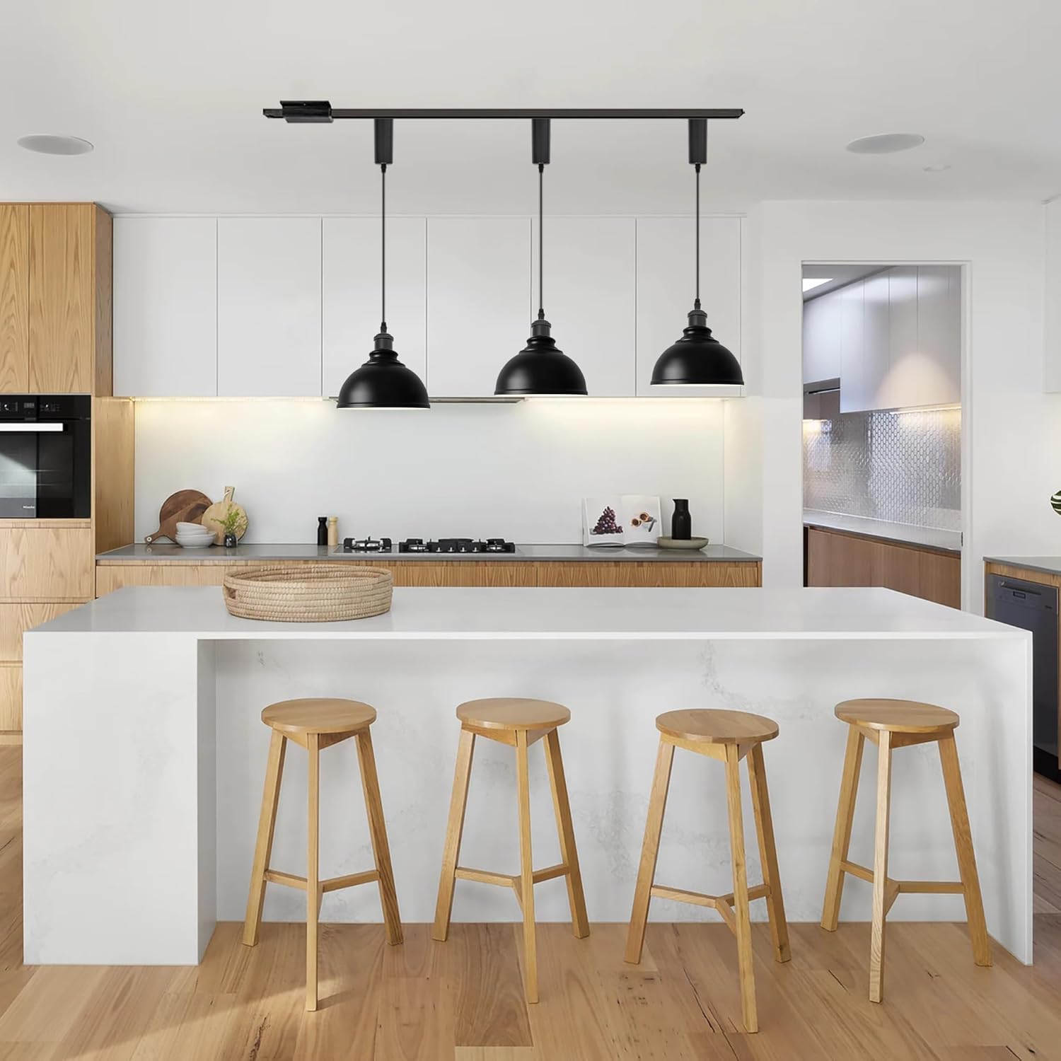 Adjustable J Track Pendant Lights with Remote Control