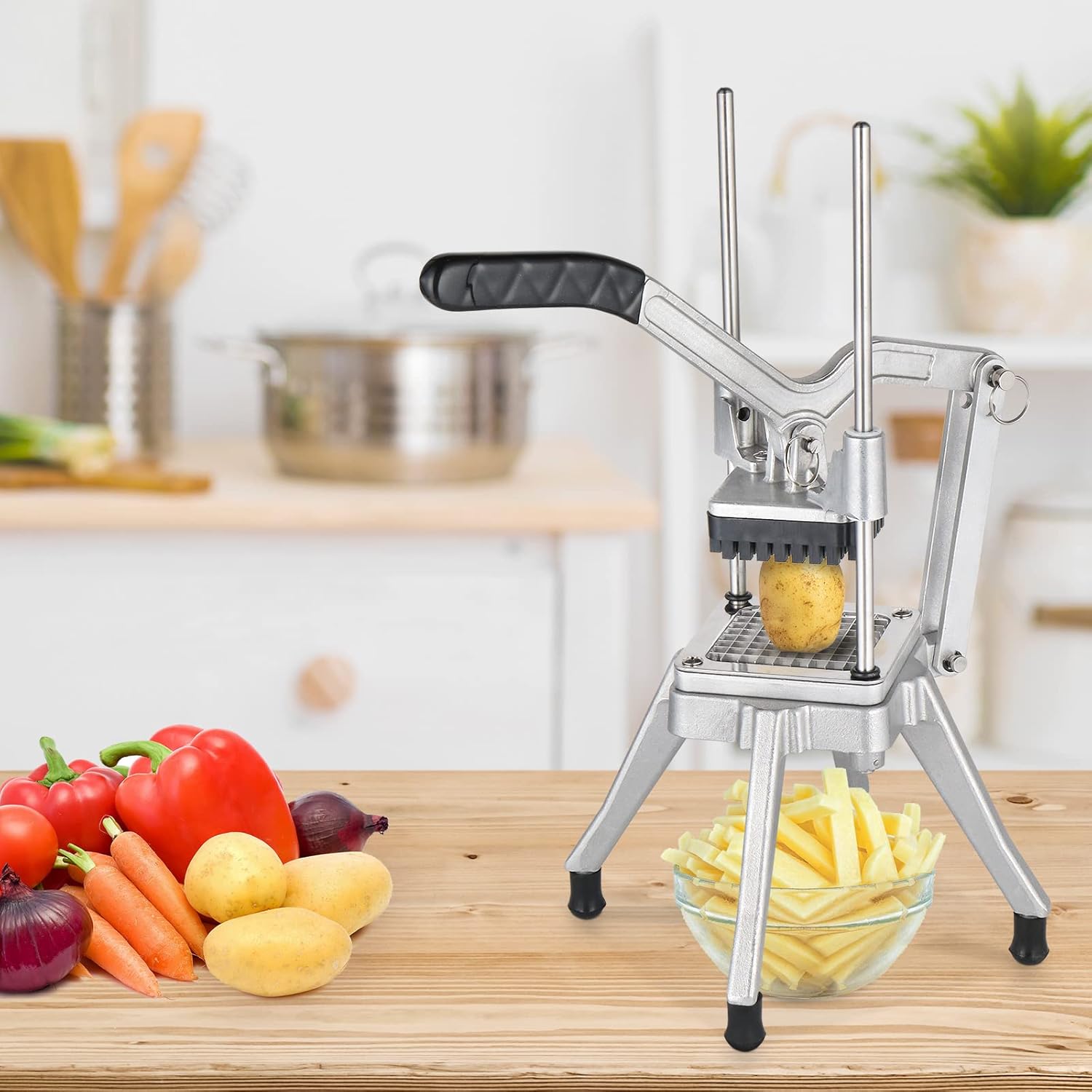 ROVSUN Commercial Vegetable Chopper with 4 Blades and 8-Wedge Blades 1