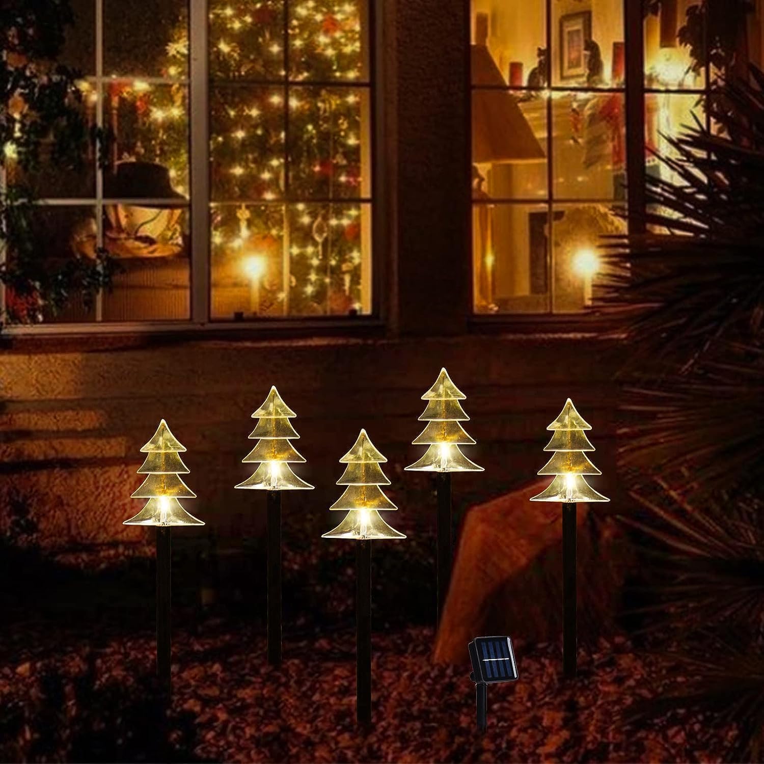 ILLUMINEW Solar Pathway Christmas Lights Set of 5