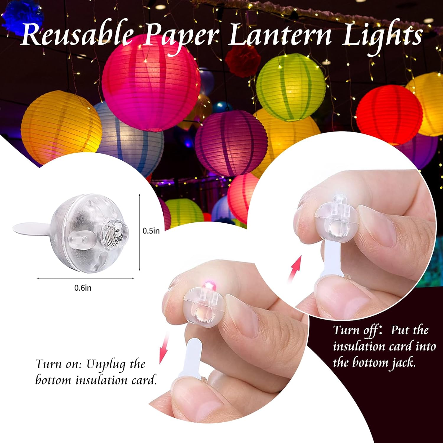 100PCS Waterproof Mini LED Balloon Lights Multicolor