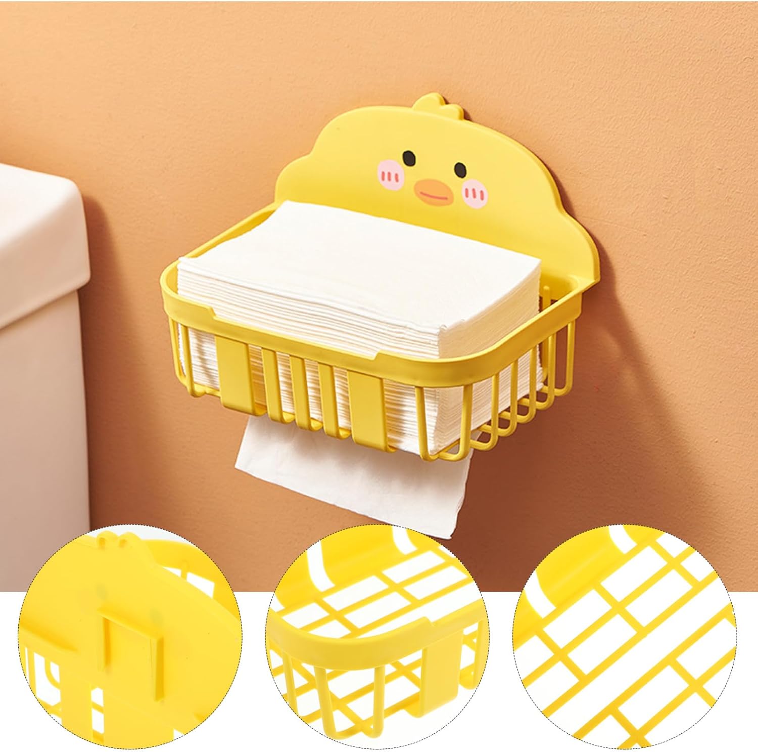 Lurrose 2Pcs Wall Mount Toilet Paper Holders with Adorable Design