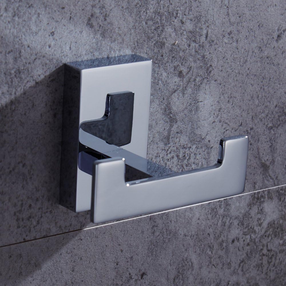 AUSWIND Chrome Brass Square Towel Hook with Lifetime Warranty