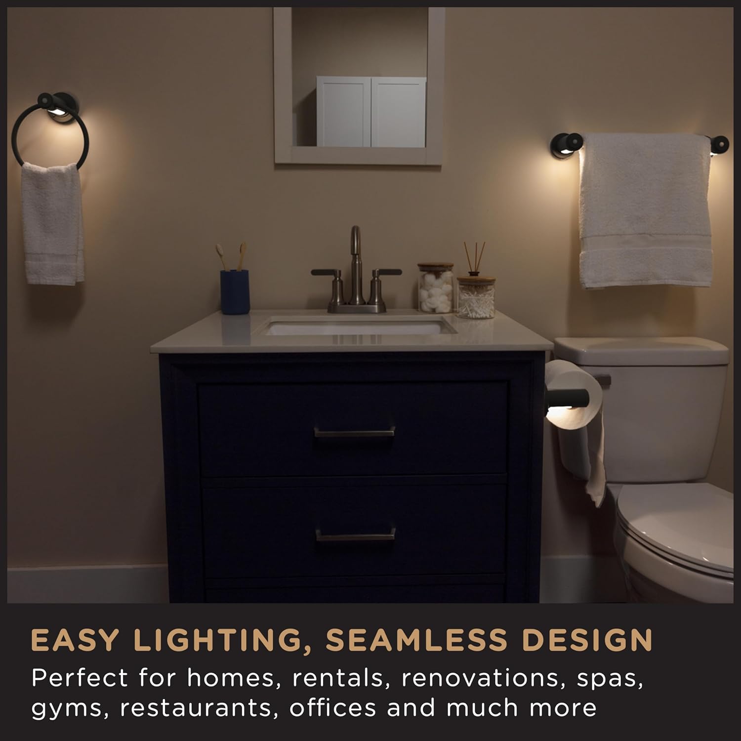 Enbrighten Motion Sensing Towel Ring with Night Light