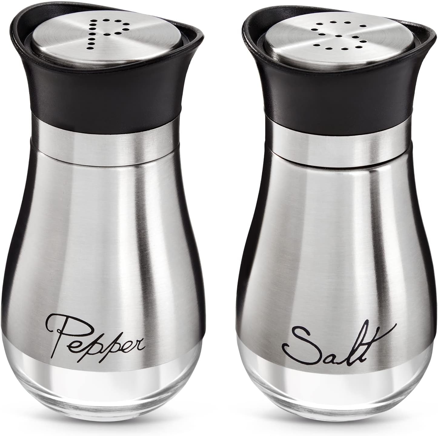 Juvale 4oz Stainless Steel Salt Pepper Shaker Set