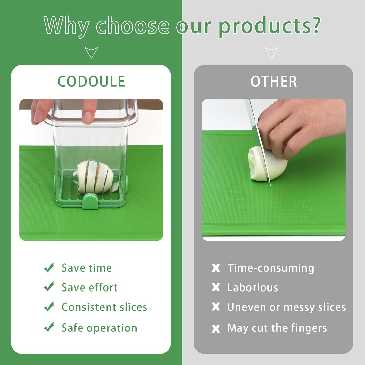 BIGOWL 2 Blades Vegetable Fruit Chopper with Container 1