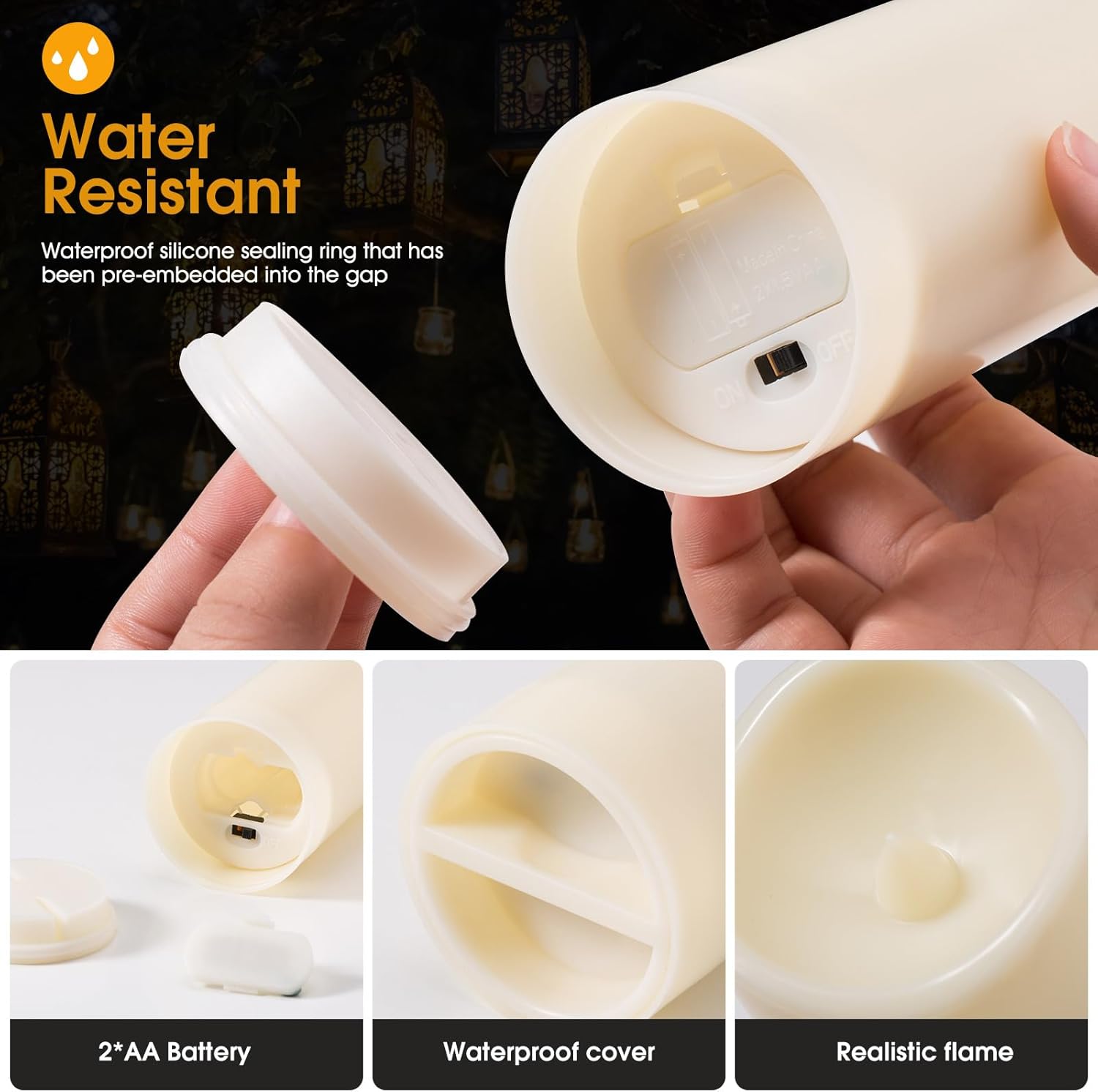 24-Pack LED Flameless Candles with Remote Control 1