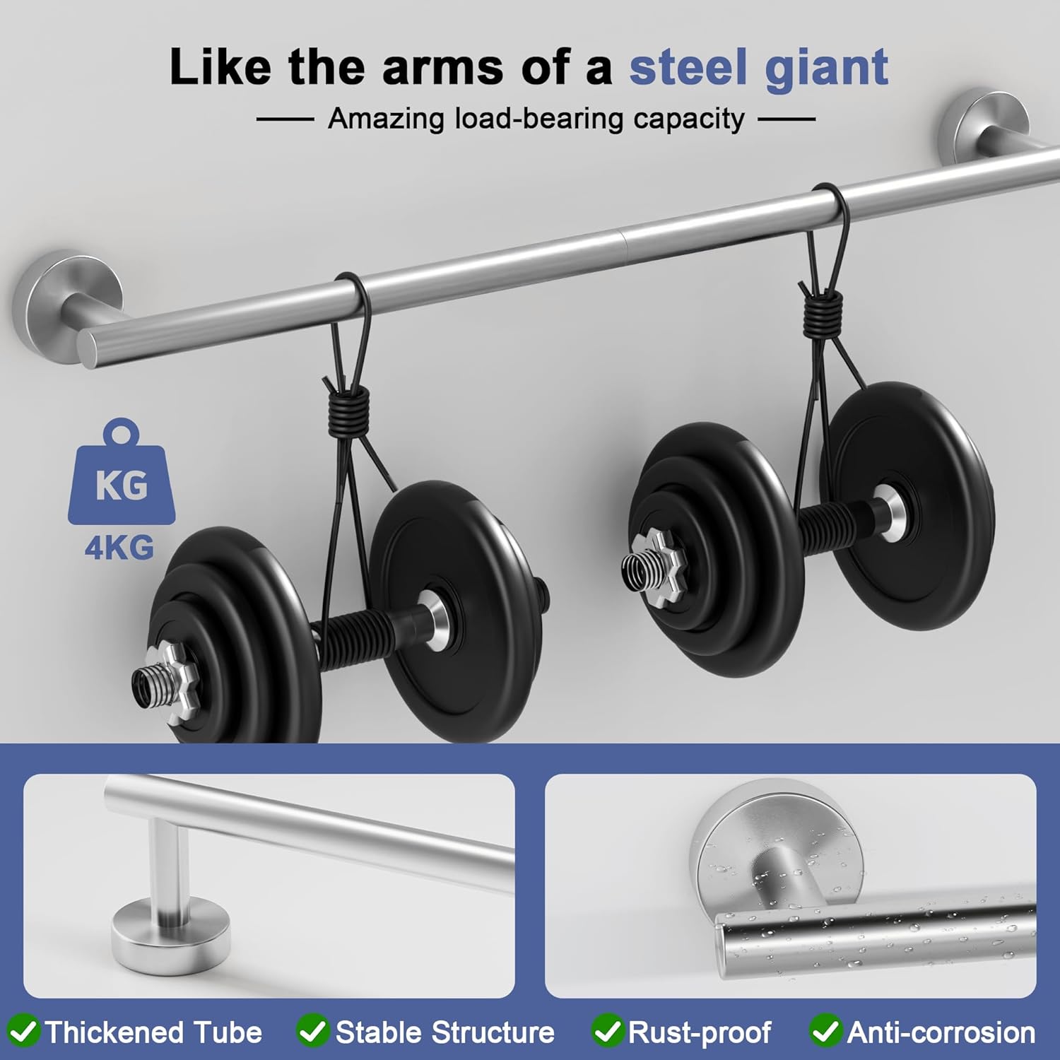 SCILIVE 30 Inch Brushed Nickel Towel Bar