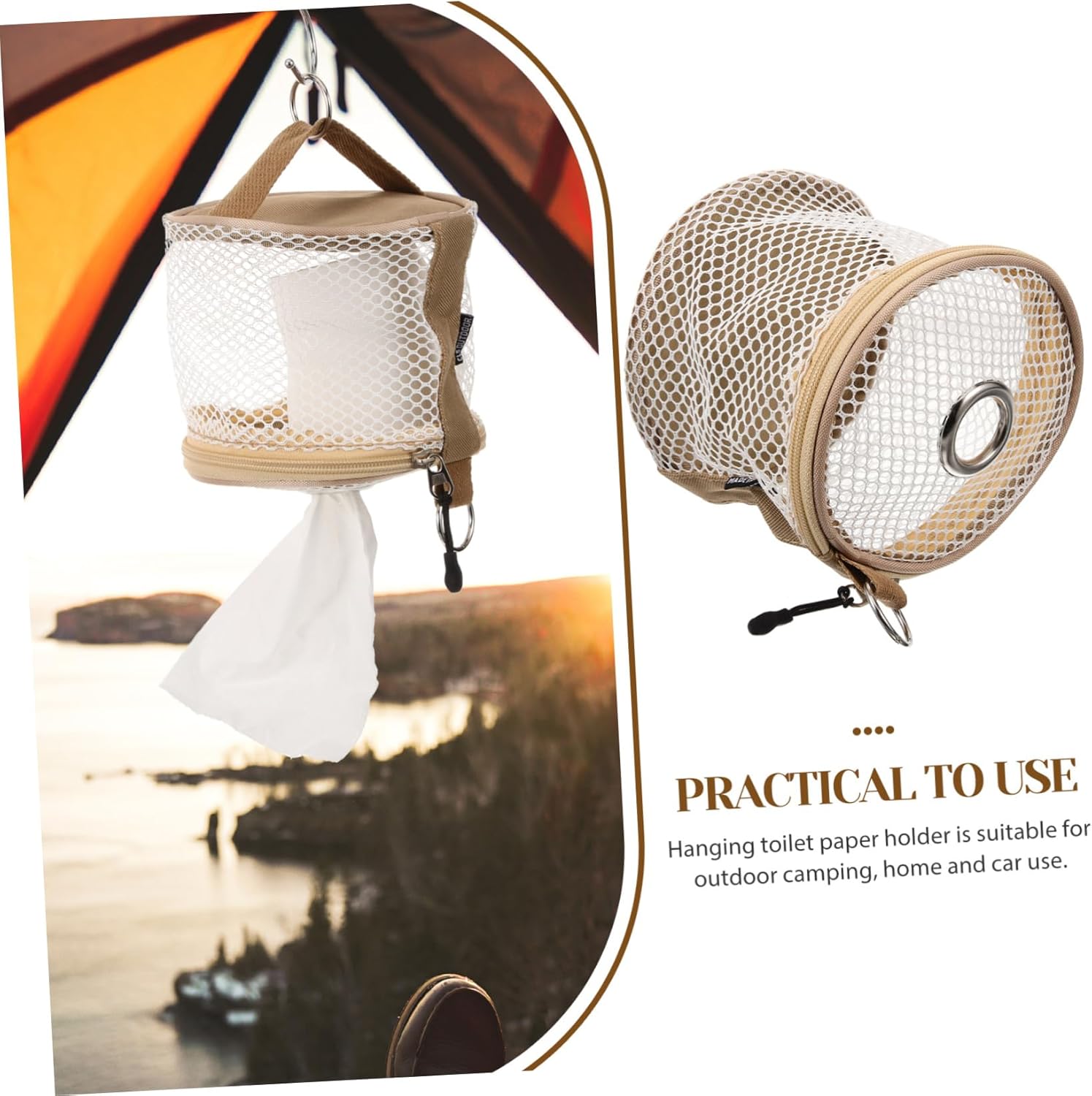 Anneome Roll Paper Hanging Bag Toilet Paper Holder