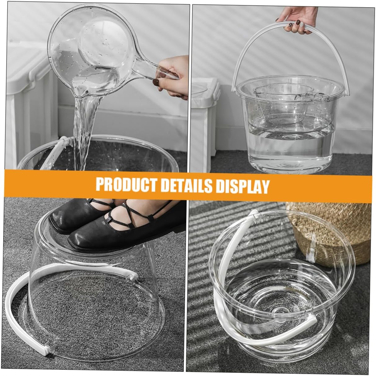 RORPOIR Large Capacity Plastic Water Bucket with Handle