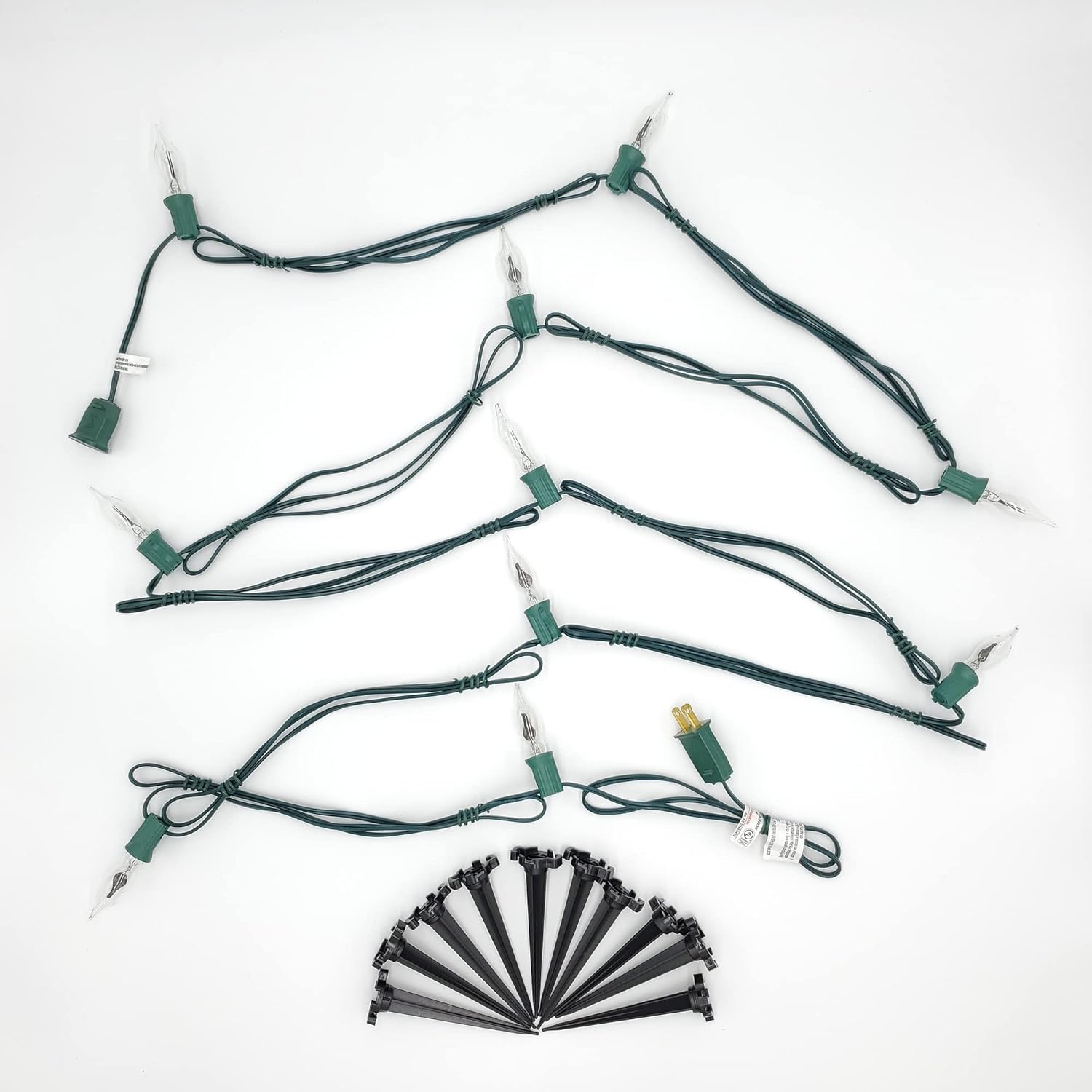 LumaBase Electric Pathway Lights with 10 Flickering Bulbs