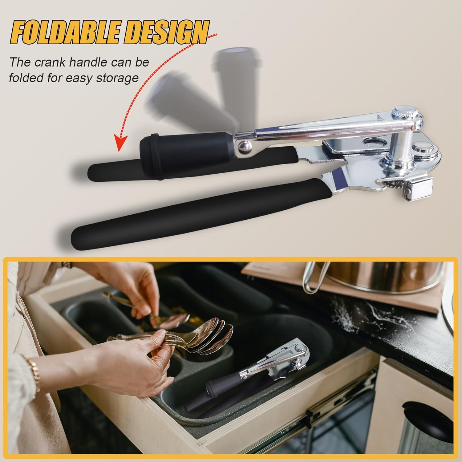 ICEKATI Heavy Duty Manual Can Opener With Magnet