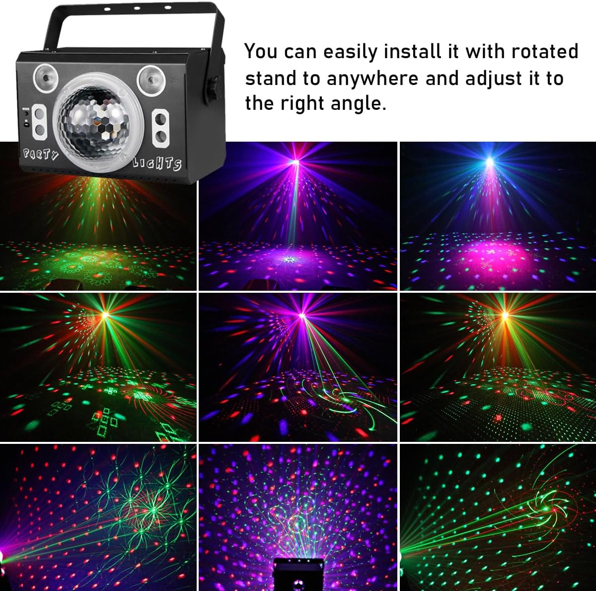 Kismee Sound Activated Disco Ball LED Light Projector