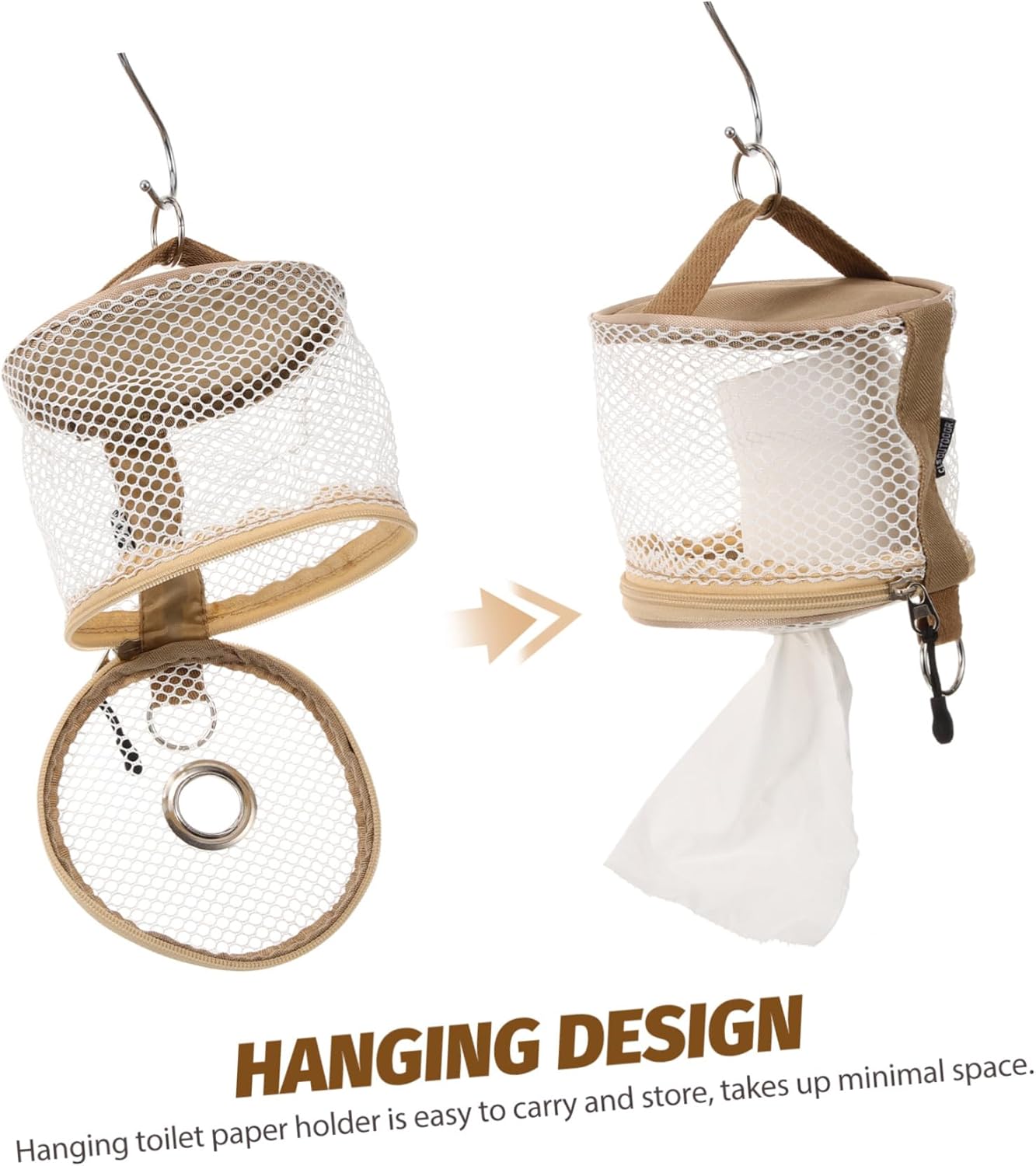 Mobestech Portable Toilet Paper Holder Bag for Camping and Car Use