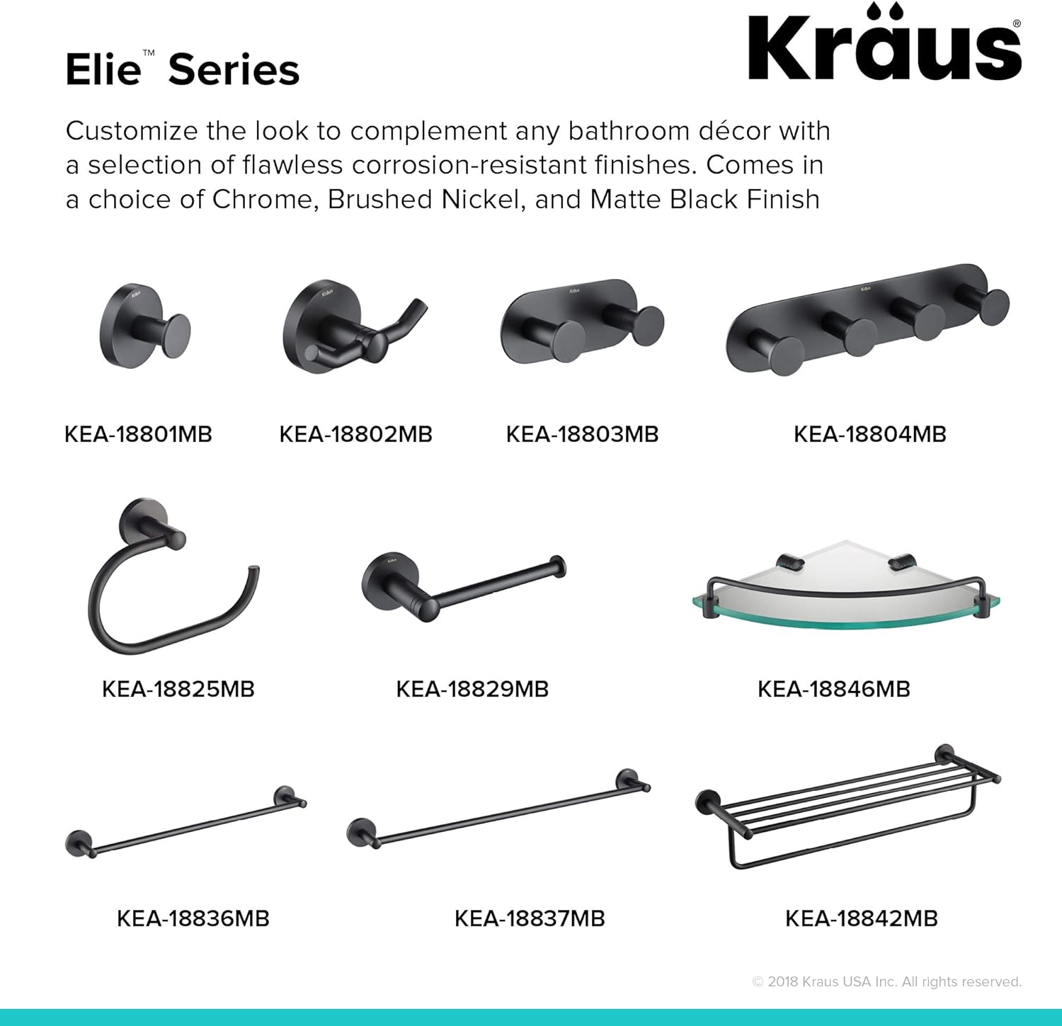 KRAUS Elie Towel Ring Matte Black KEA-18825MB