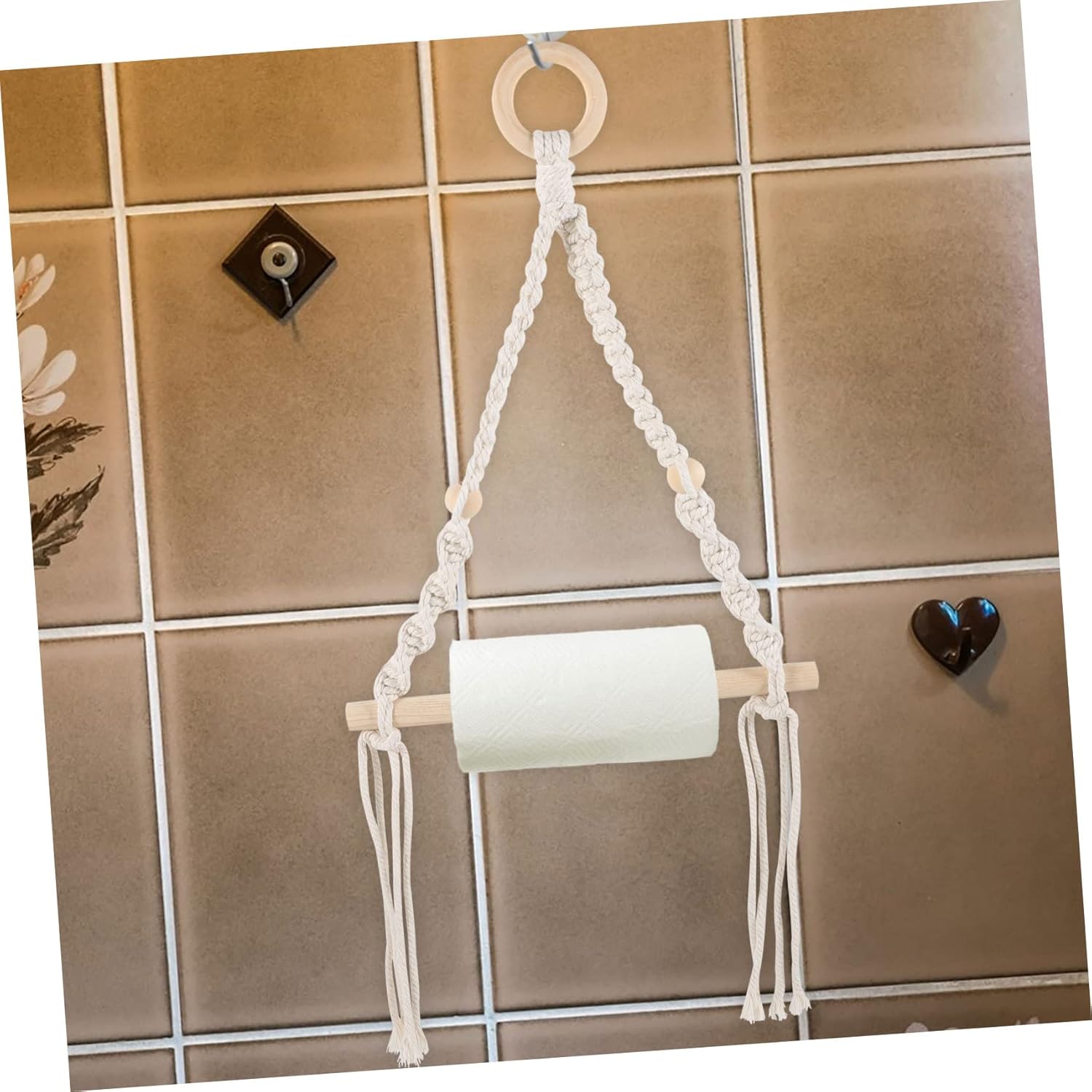 DOITOOL Bohemian Nautical Wall Mounted Paper Towel Holder